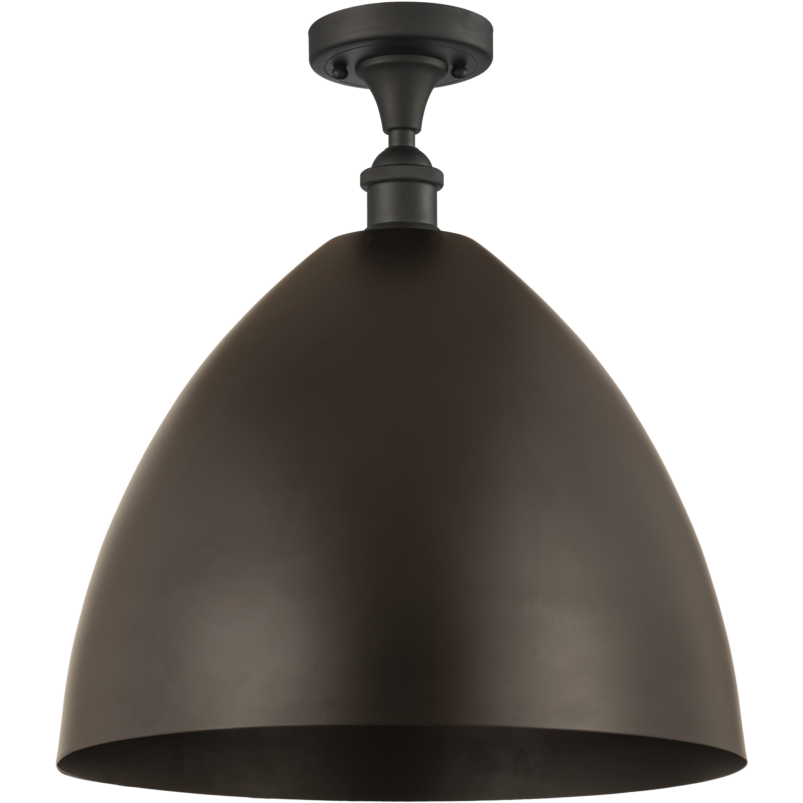 Edison Metal Bristol 1 Light 16 inch Oil Rubbed Bronze Semi-Flush Mount Ceiling Light