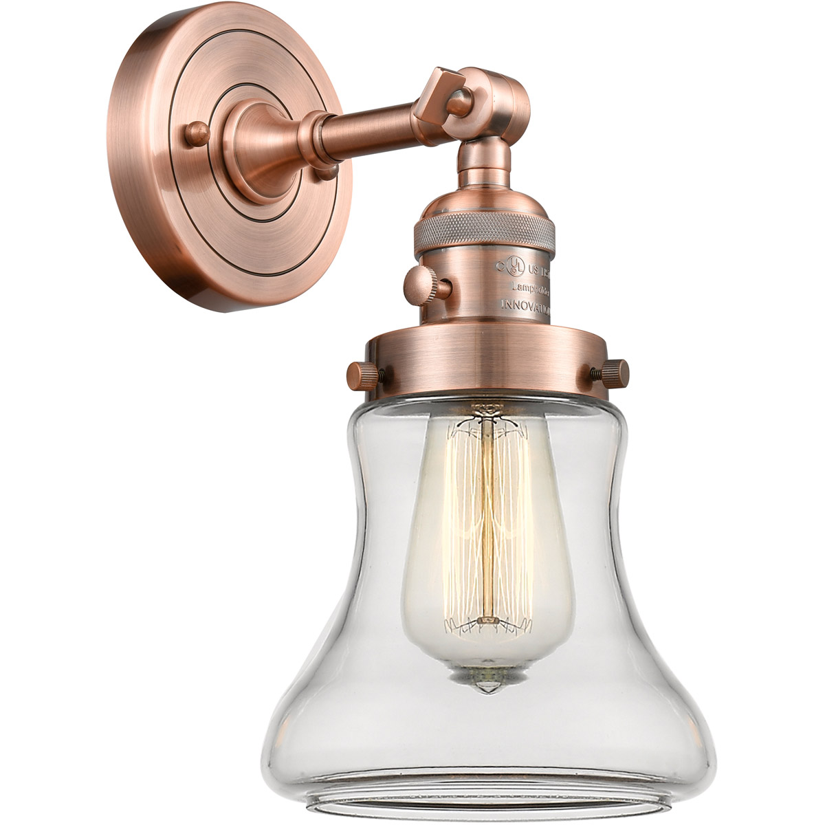 Franklin Restoration Bellmont LED 6.5 inch Antique Copper Sconce Wall Light, Franklin Restoration