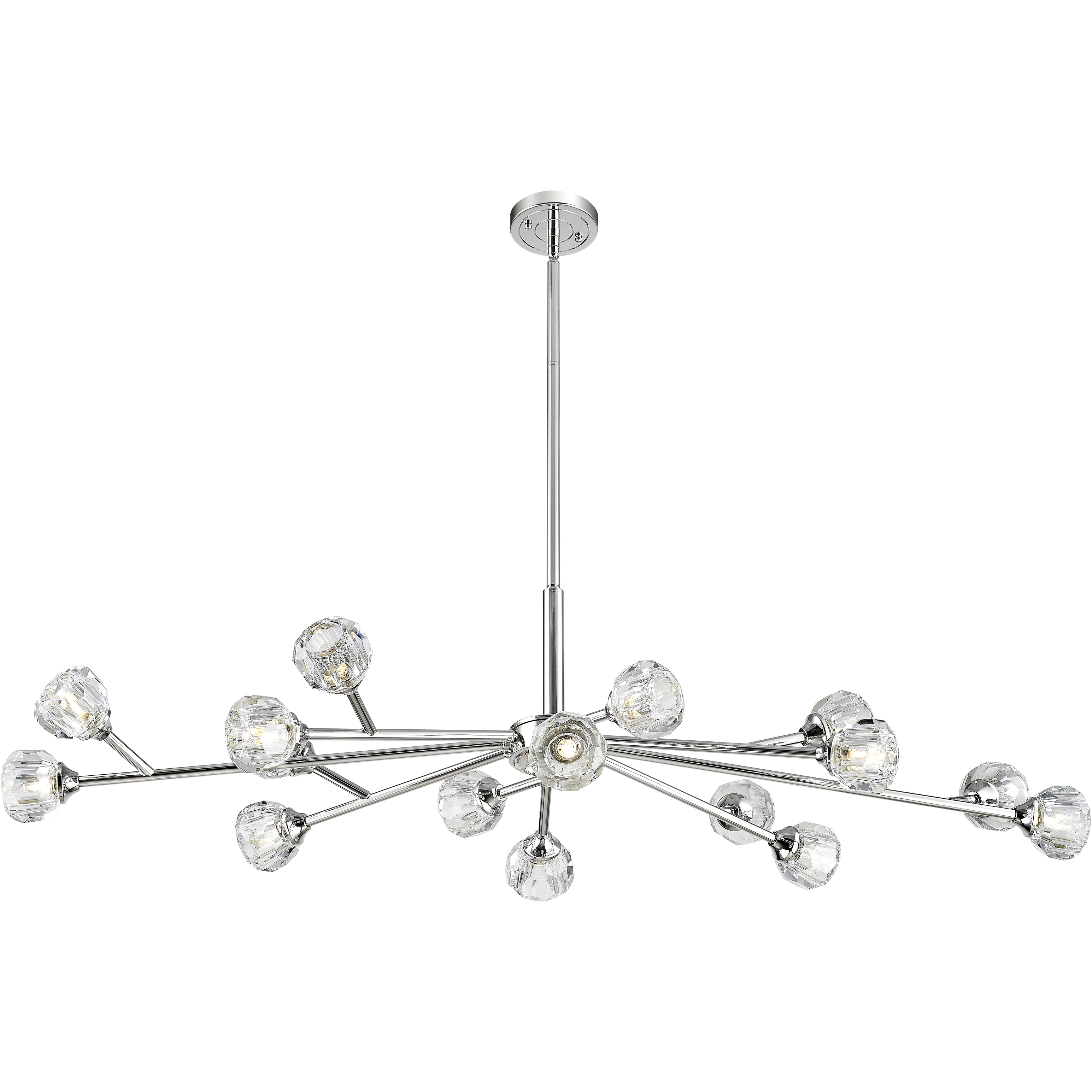 Aurora 16 Light 48 inch Satin Nickel Chandelier Ceiling Light