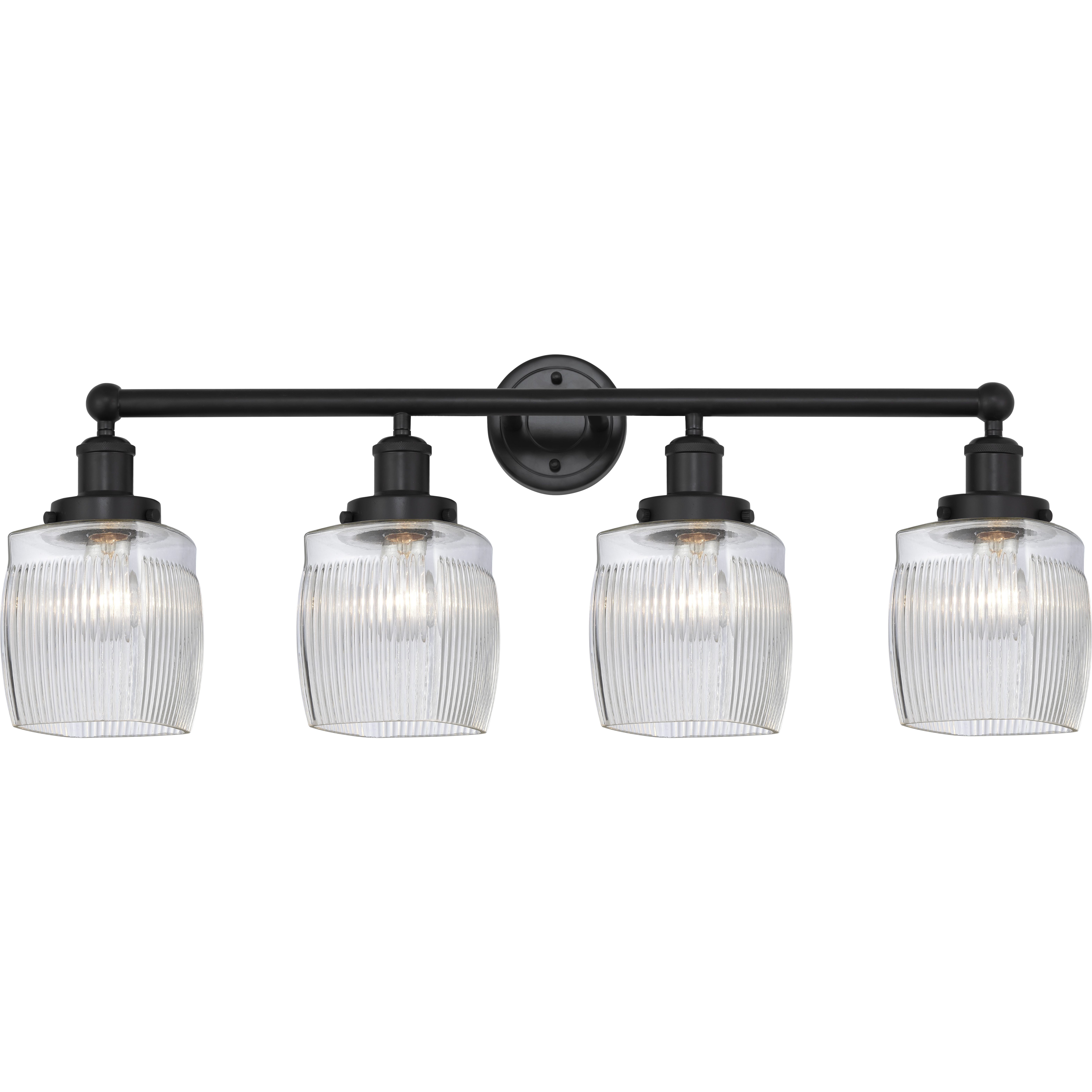 Colton 4 Light 33 inch Matte Black Bath Vanity Light Wall Light
