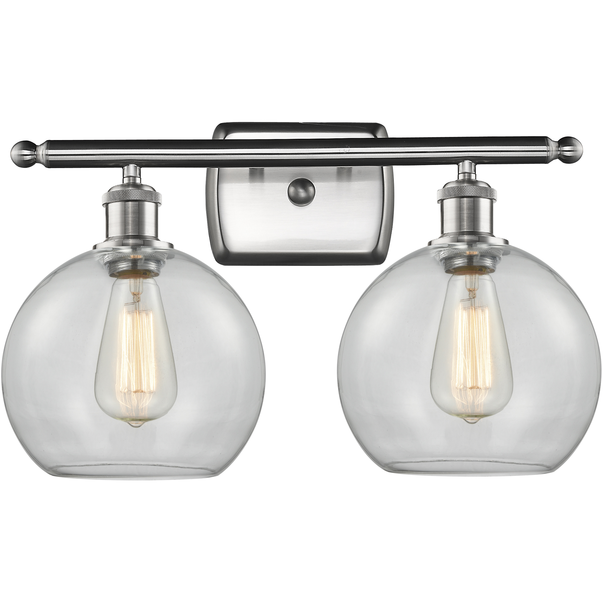 Ballston Athens LED 16 inch Brushed Satin Nickel Bath Vanity Light Wall Light in Clear Glass, Ballston