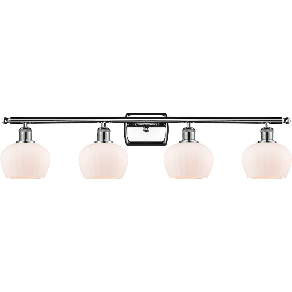 Ballston Fenton LED 36 inch Polished Chrome Bath Vanity Light Wall Light in Matte White Glass, Ballston
