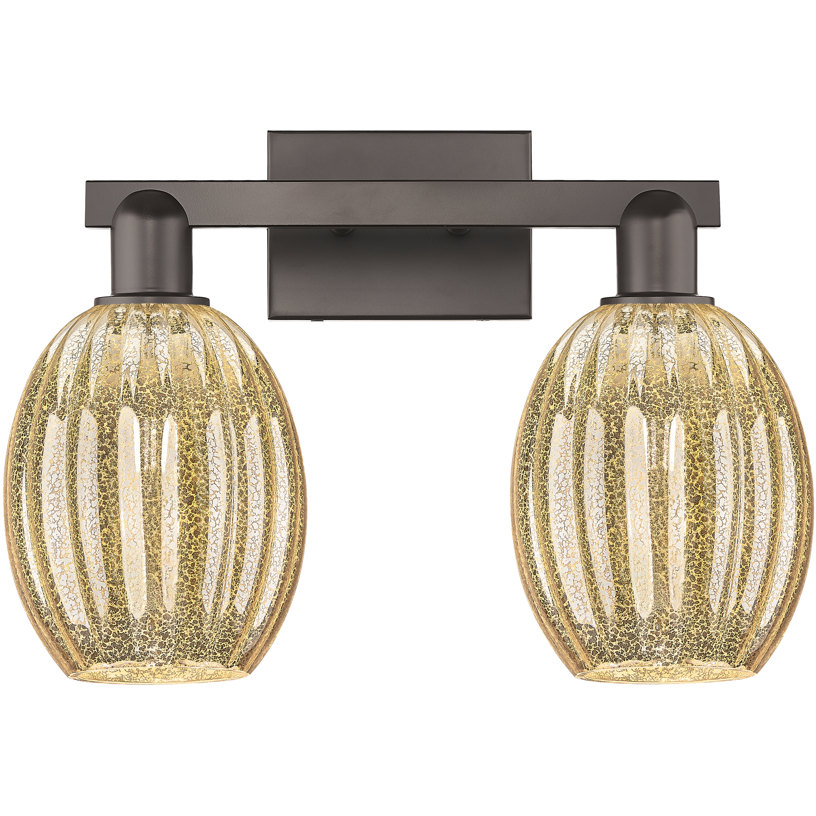 Preston 2 Light 16 inch Oil Rubbed Bronze Bath Vanity Light Wall Light in Mercury Glass