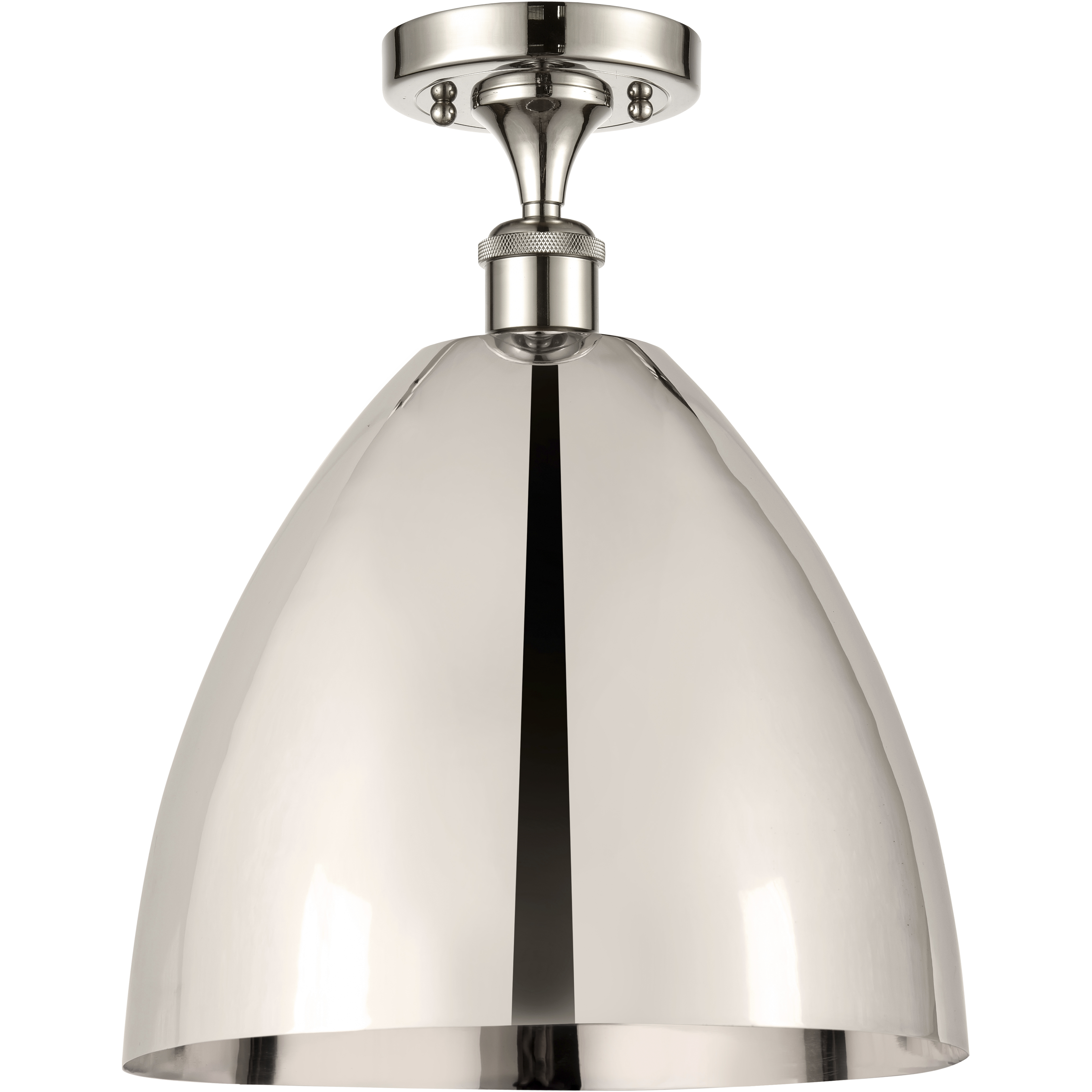 Ballston Dome LED 12 inch Polished Nickel Semi-Flush Mount Ceiling Light
