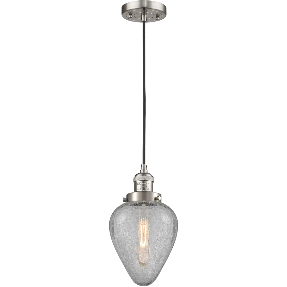 Franklin Restoration Geneseo LED 7 inch Brushed Satin Nickel Mini Pendant Ceiling Light, Franklin Restoration