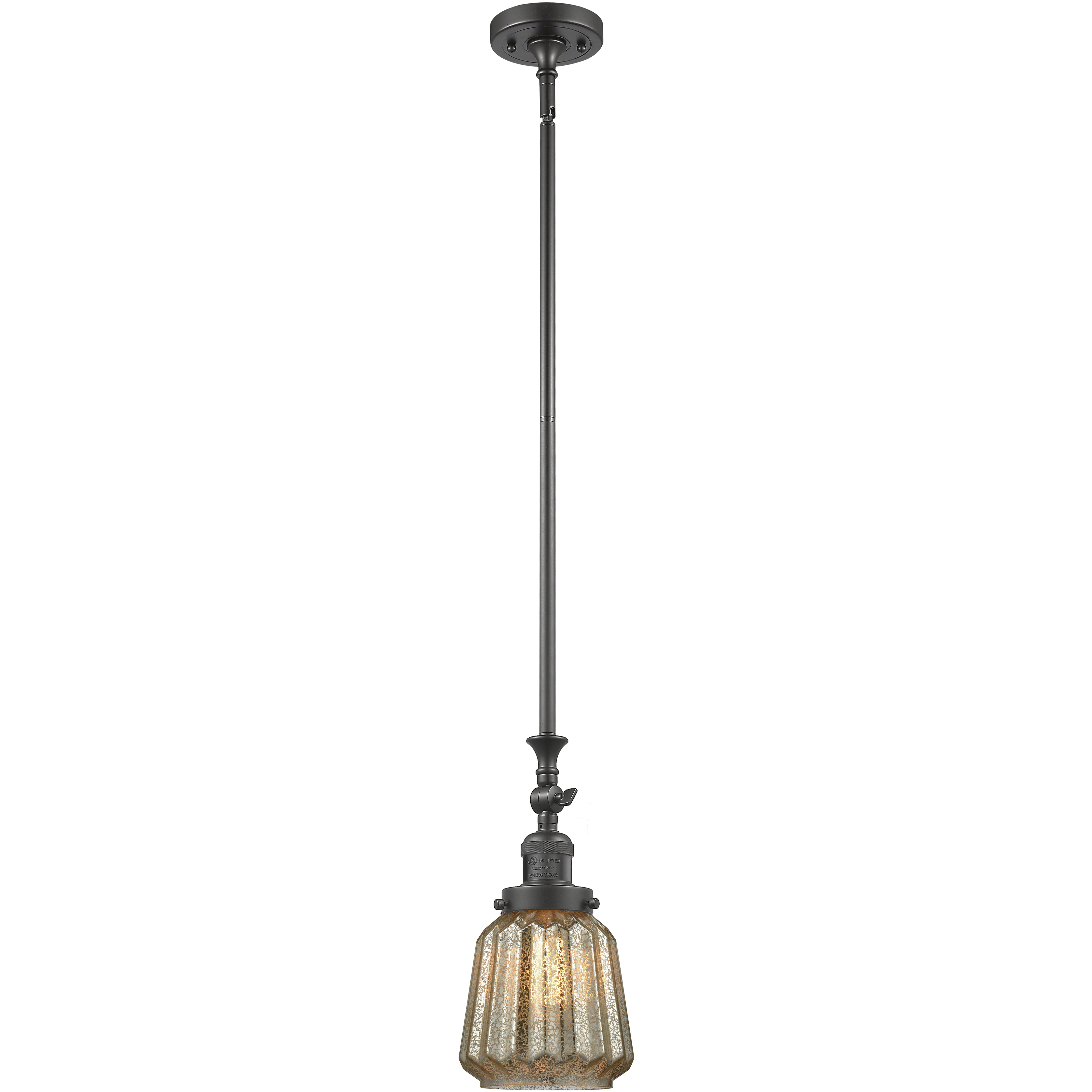 Franklin Restoration Chatham LED 6 inch Oil Rubbed Bronze Mini Pendant Ceiling Light in Mercury, Franklin Restoration