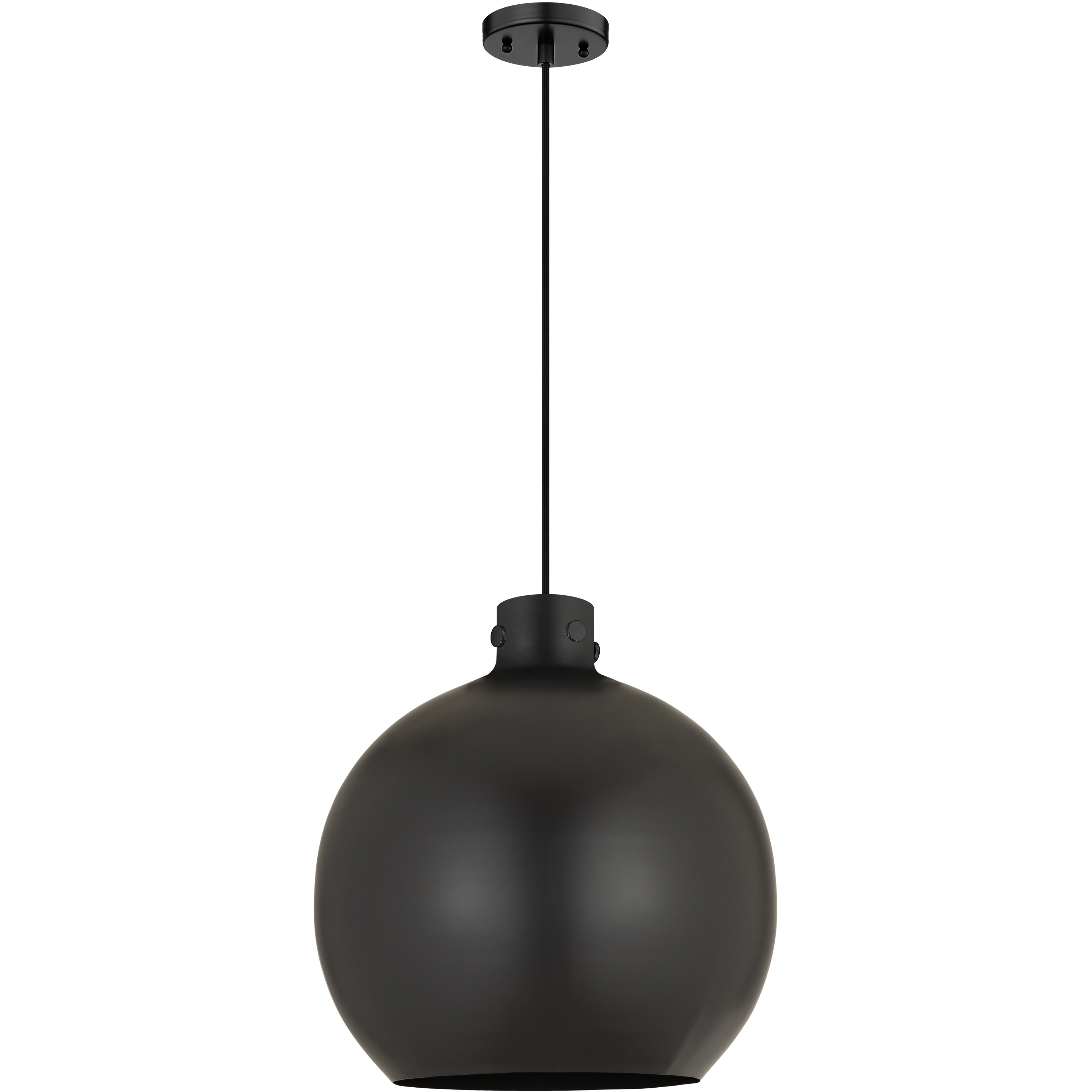 Newton Sphere 1 Light 18 inch Matte Black Pendant Ceiling Light