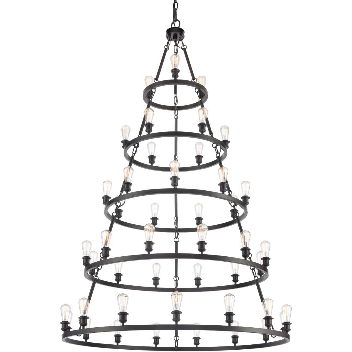 Ballston Saloon LED 60 inch Matte Black Chandelier Ceiling Light