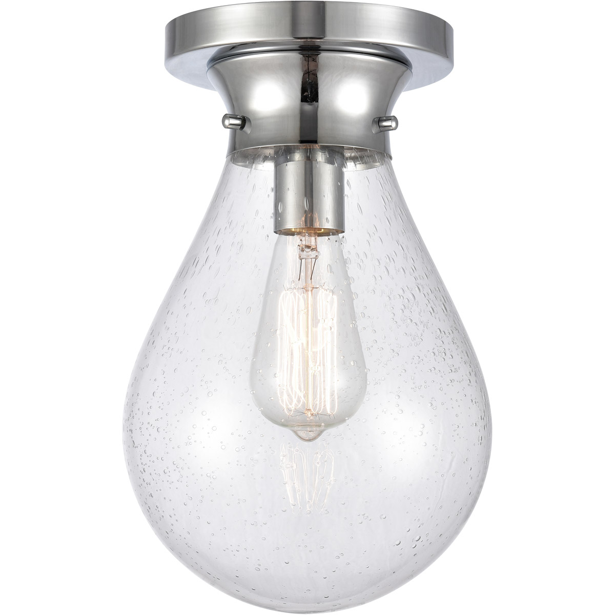 Genesis 1 Light 7.88 inch Polished Chrome Flush Mount Ceiling Light