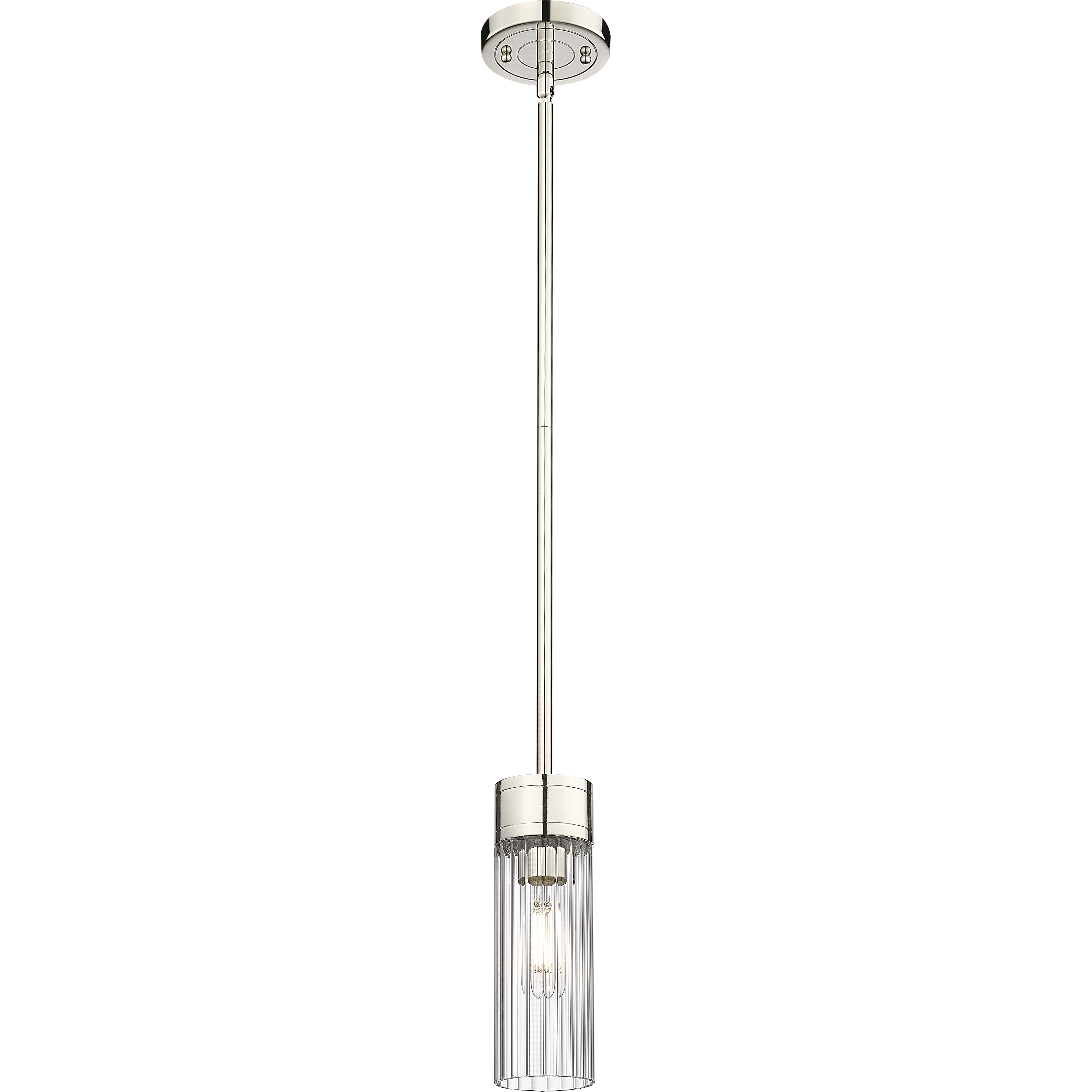 Empire 1 Light 3.13 inch Polished Nickel Pendant Ceiling Light in Clear Glass
