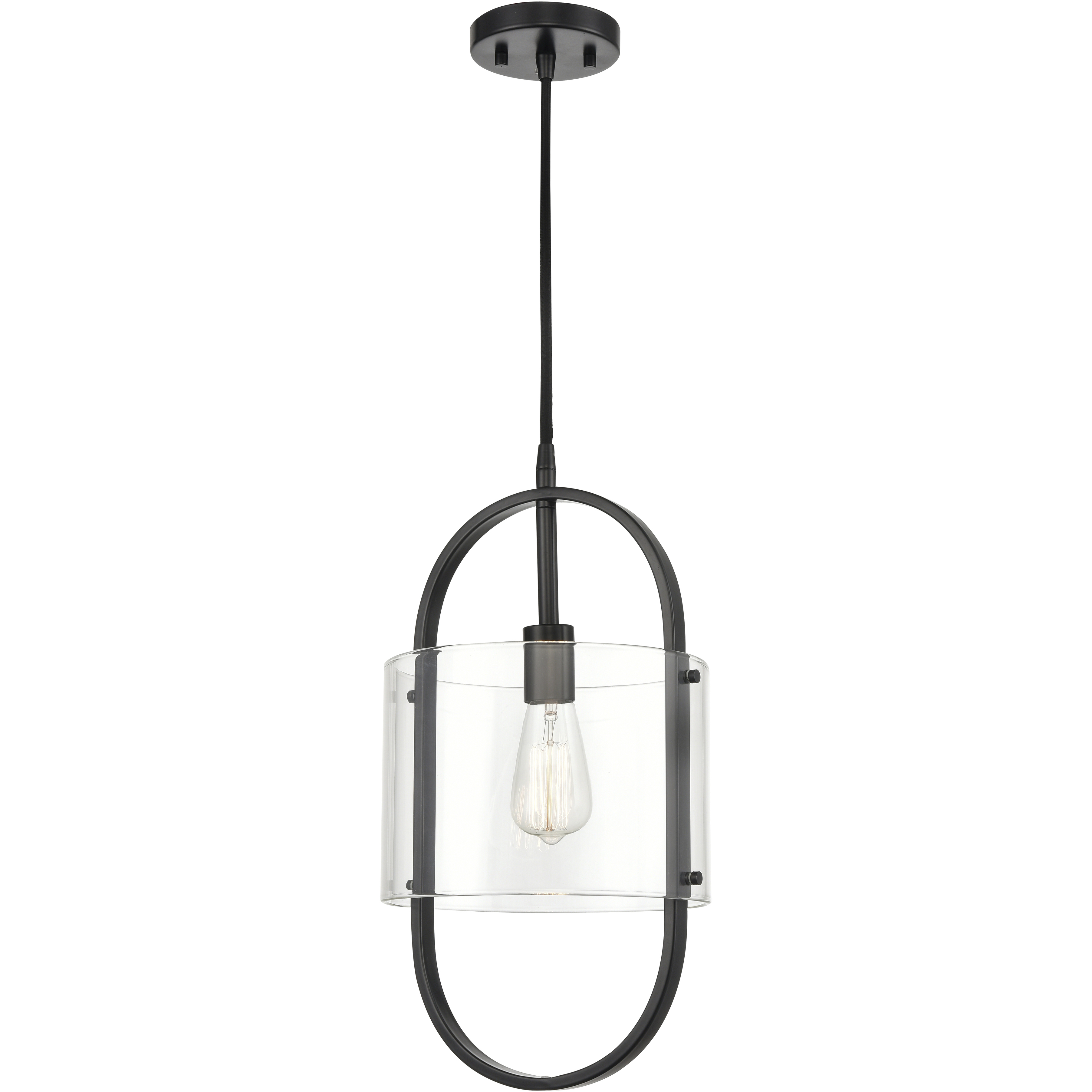 Pelham 1 Light 9.5 inch Matte Black Mini Pendant Ceiling Light in Incandescent