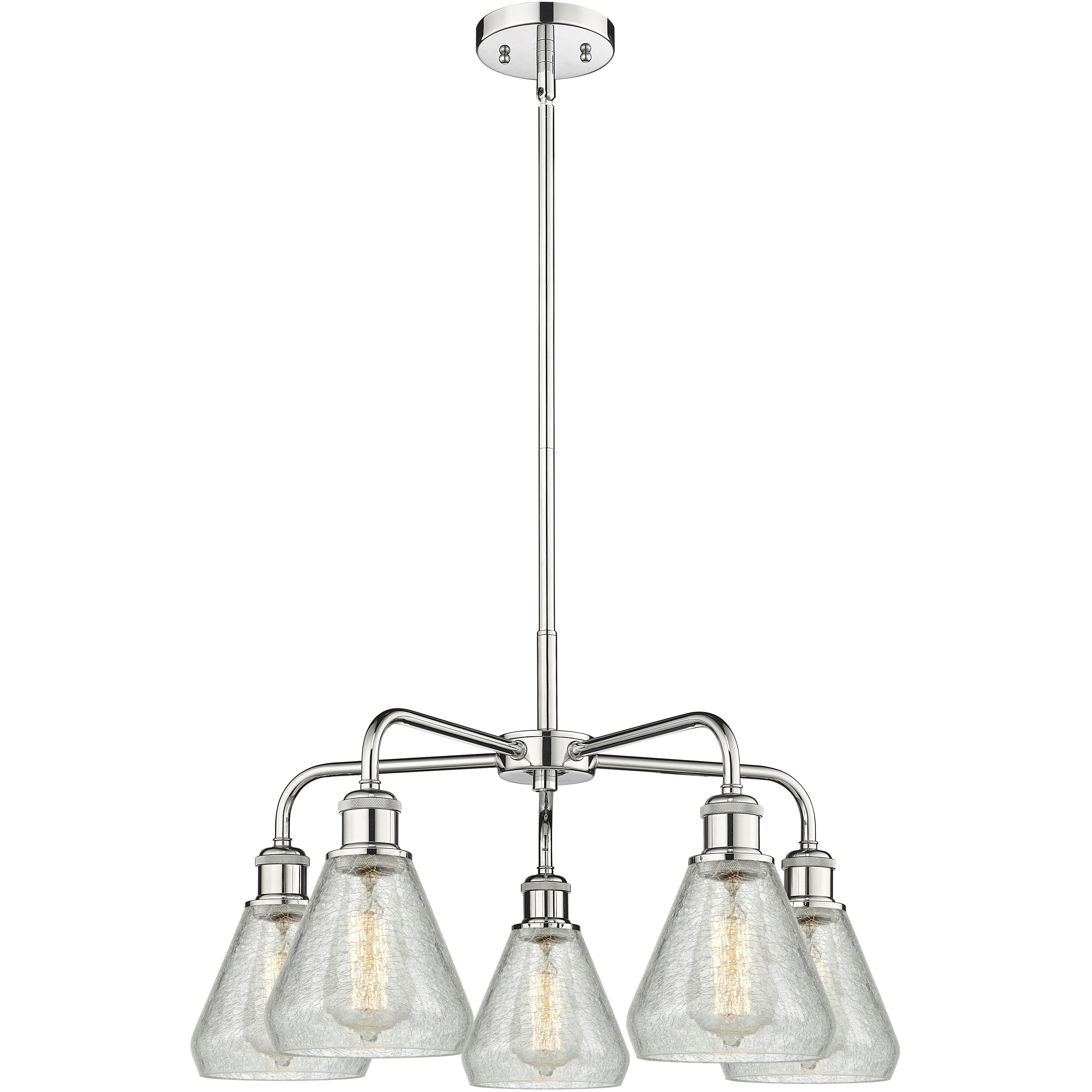 Conesus 5 Light 24 inch Polished Chrome Chandelier Ceiling Light