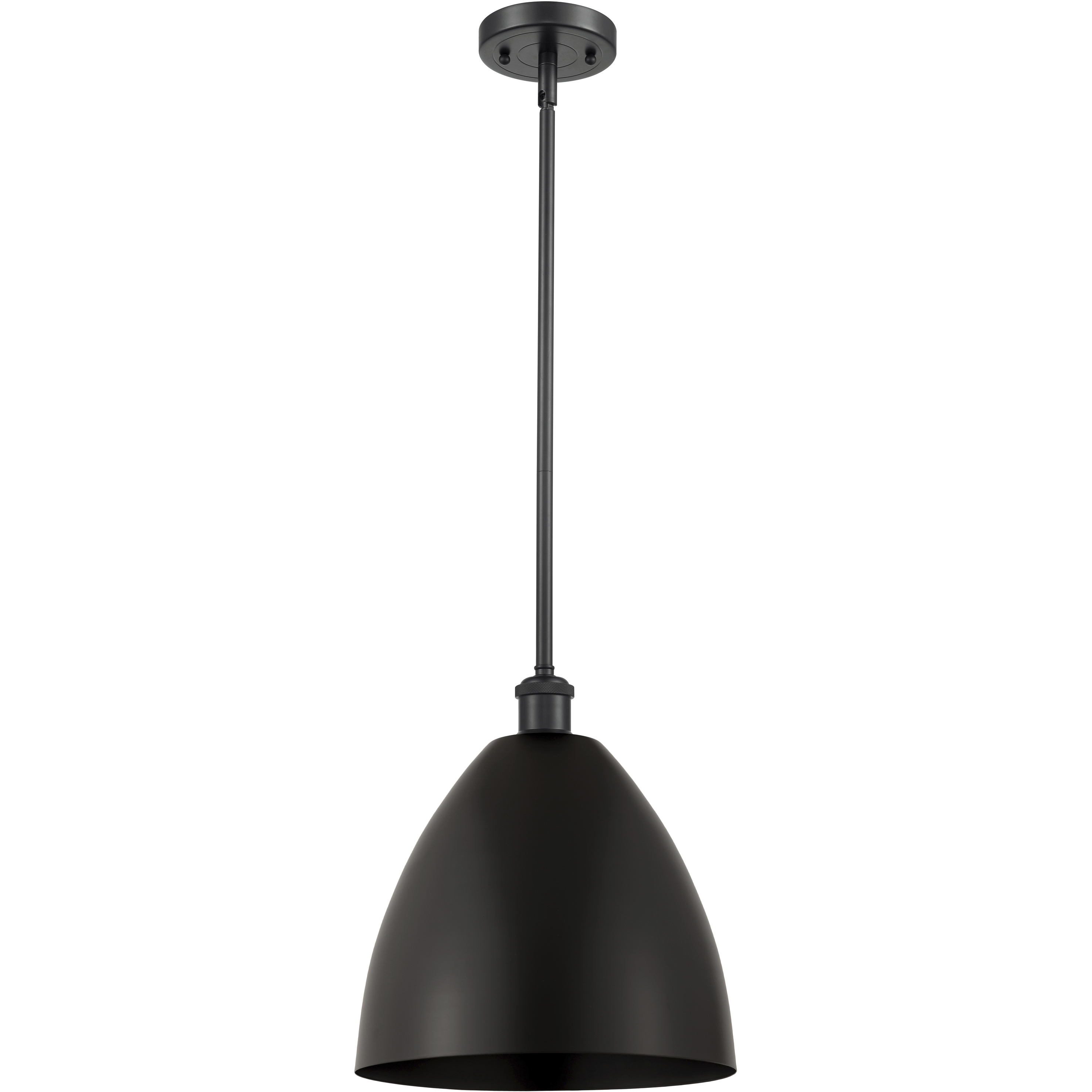 Ballston Dome 1 Light 12 inch Matte Black Pendant Ceiling Light