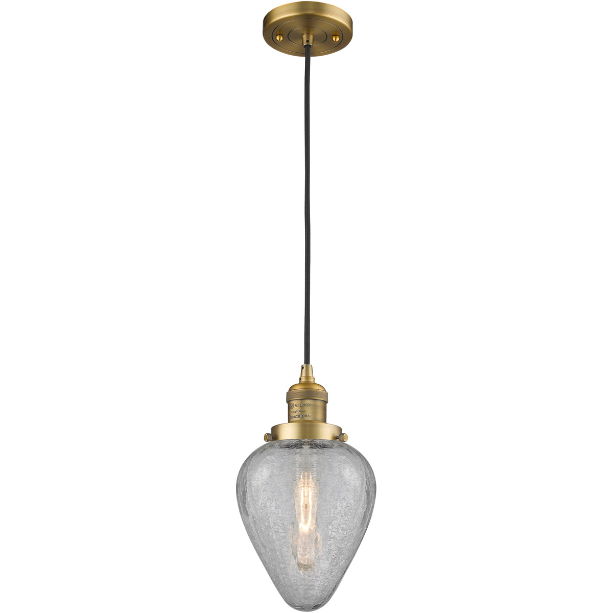 Franklin Restoration Geneseo LED 7 inch Brushed Brass Mini Pendant Ceiling Light, Franklin Restoration