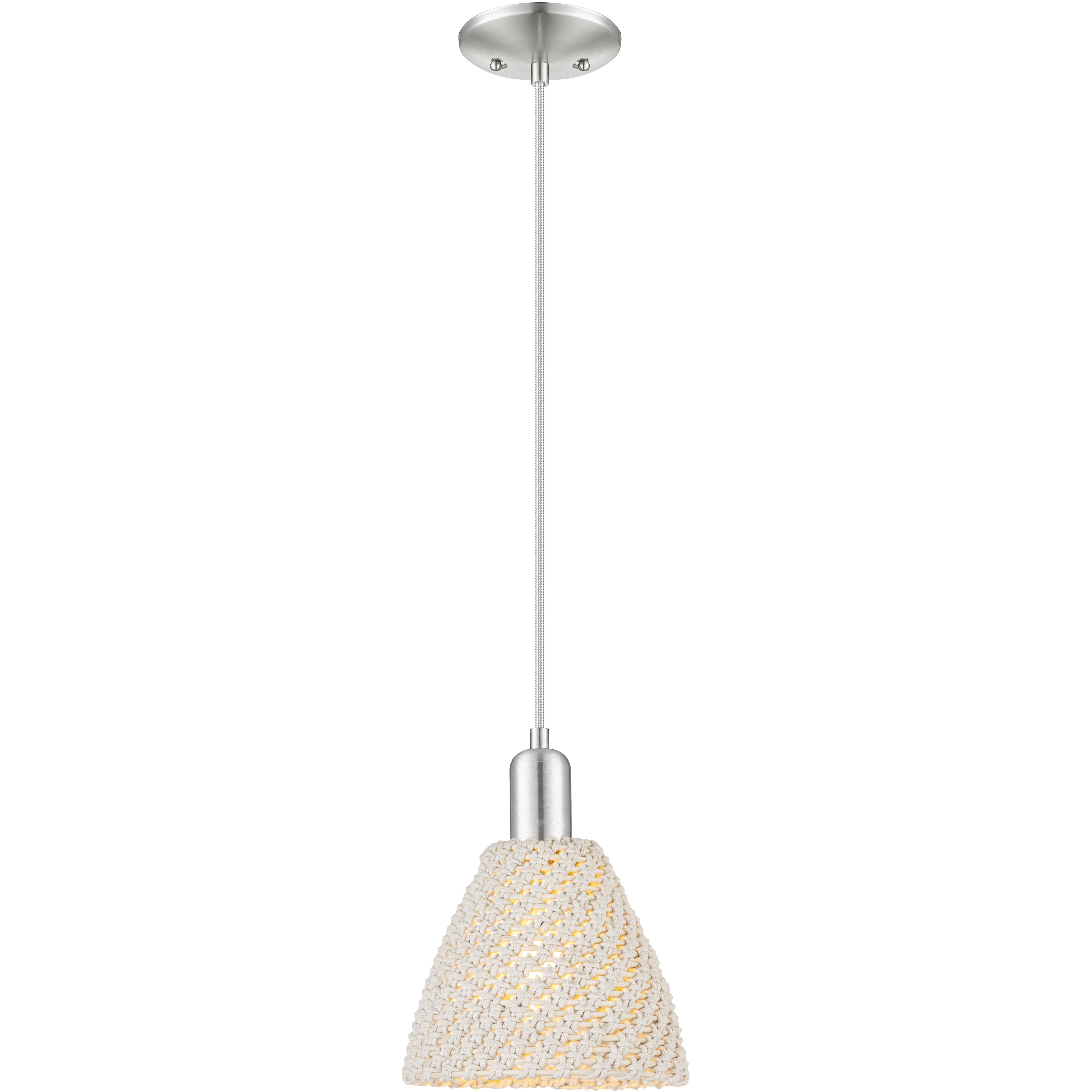 Natural Ballston Dome 1 Light 7.5 inch Brushed Satin Nickel Mini Pendant Ceiling Light