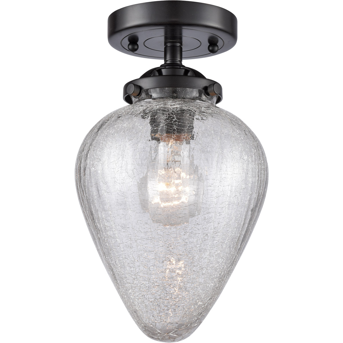Nouveau Geneseo LED 7 inch Oil Rubbed Bronze Semi-Flush Mount Ceiling Light, Nouveau