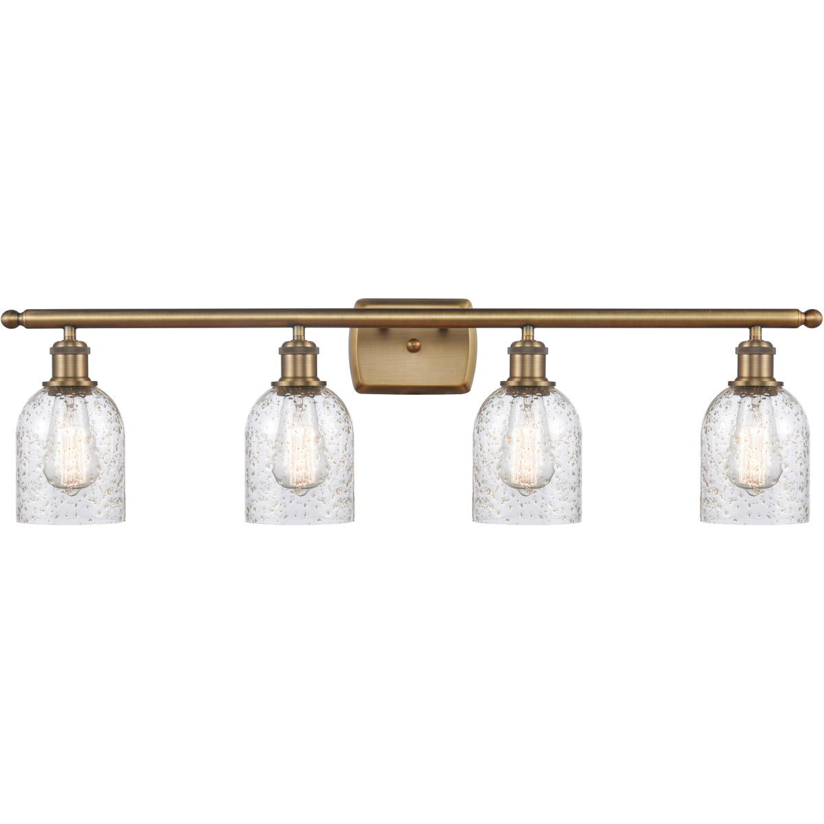 Ballston Caledonia LED 36 inch Brushed Brass Bath Vanity Light Wall Light in Mica Glass, Ballston