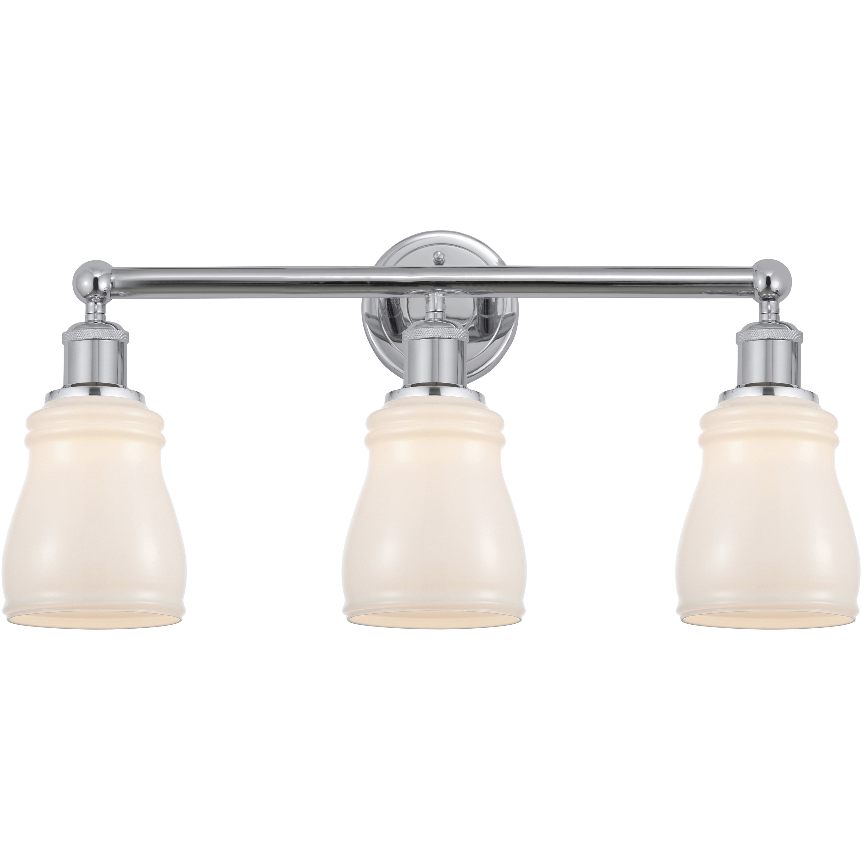 Ellery 3 Light 22.75 inch Polished Chrome Bath Vanity Light Wall Light in White Glass