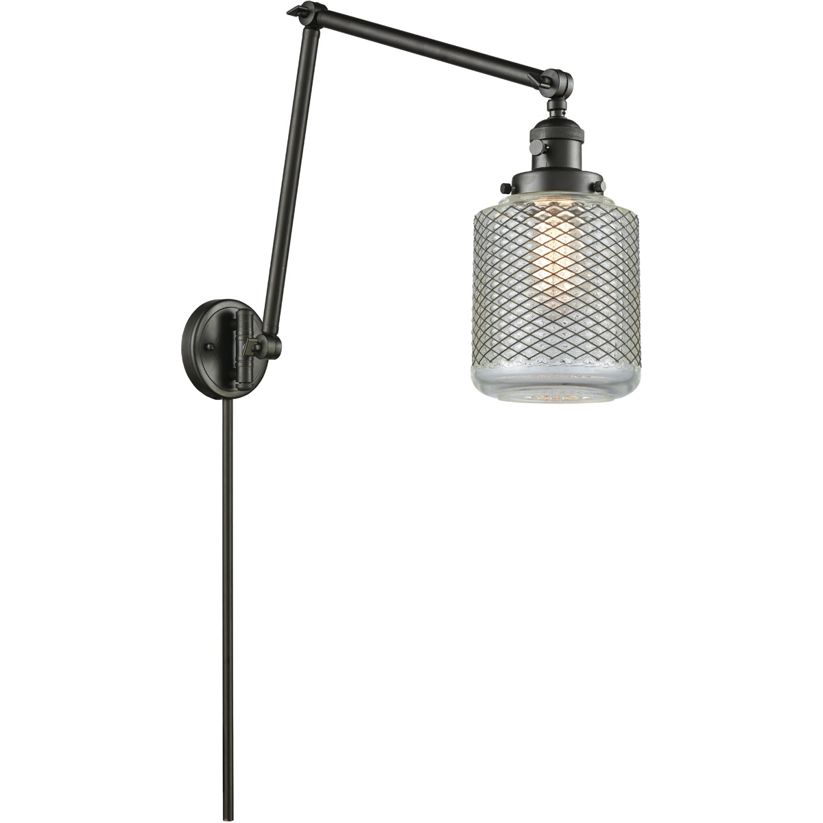 Stanton 30 inch 3.50 watt Oil Rubbed Bronze Swing Arm Wall Light, Franklin Restoration