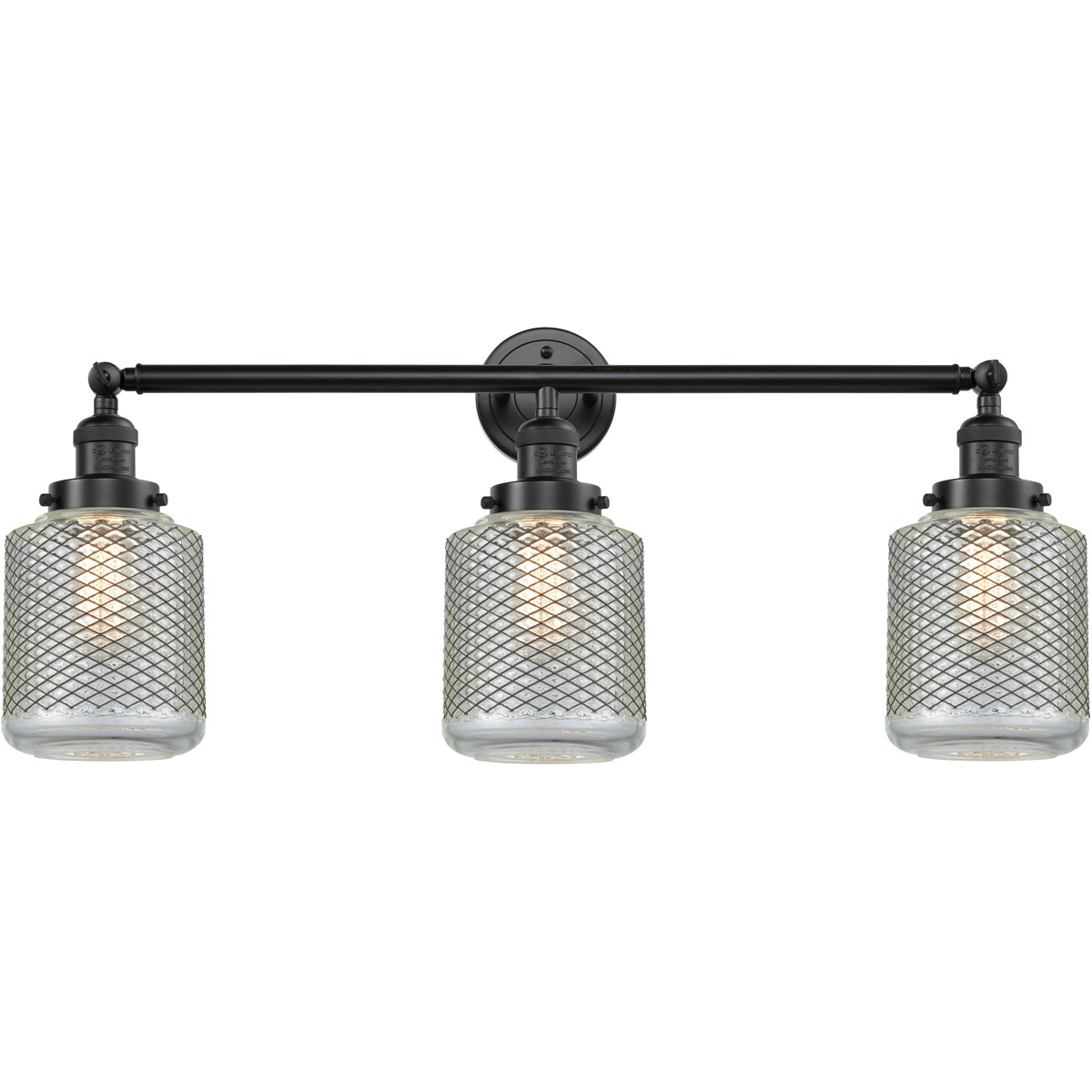 Franklin Restoration Stanton 3 Light 32 inch Oil Rubbed Bronze Bath Vanity Light Wall Light, Franklin Restoration