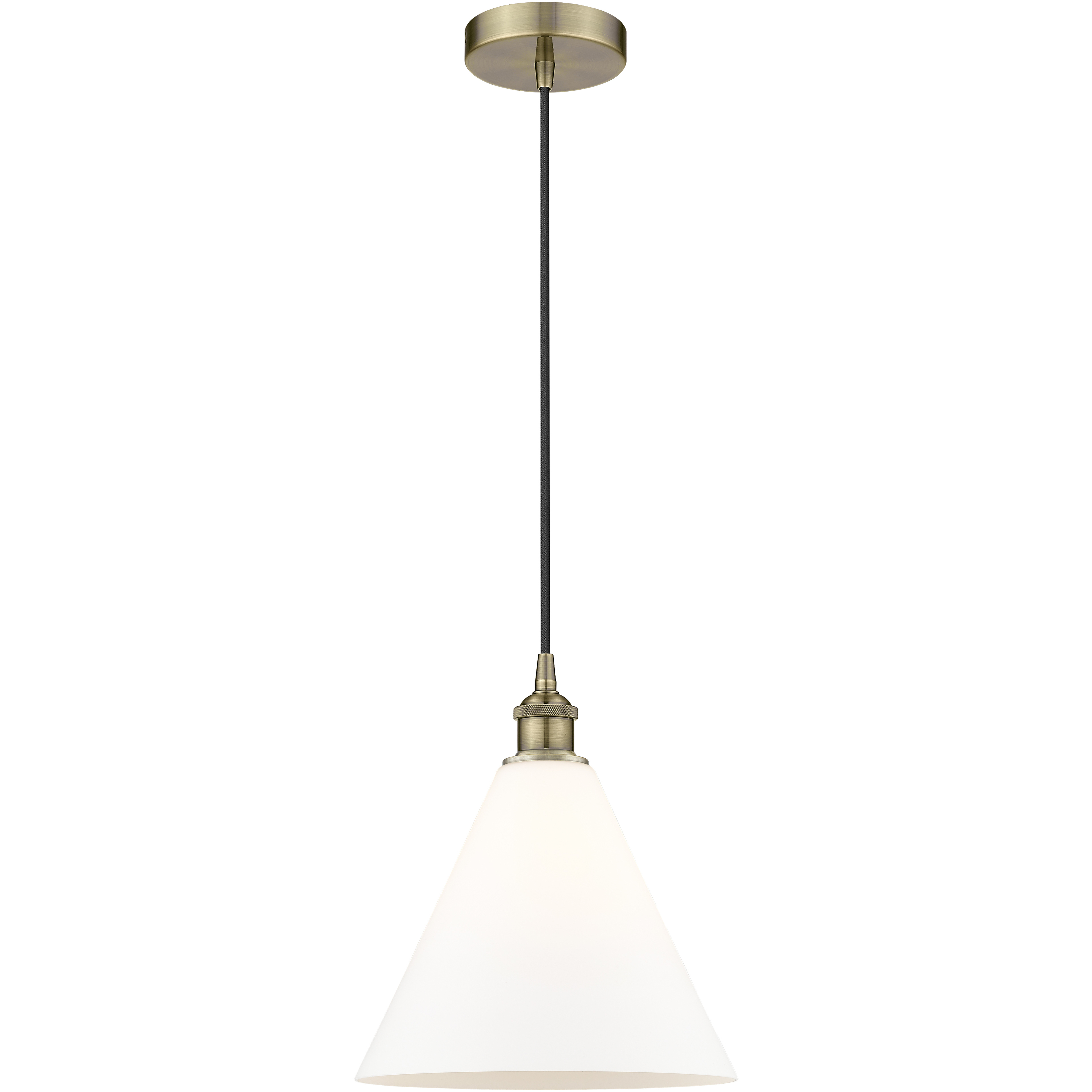 Berkshire 1 Light 12 inch Antique Brass Mini Pendant Ceiling Light
