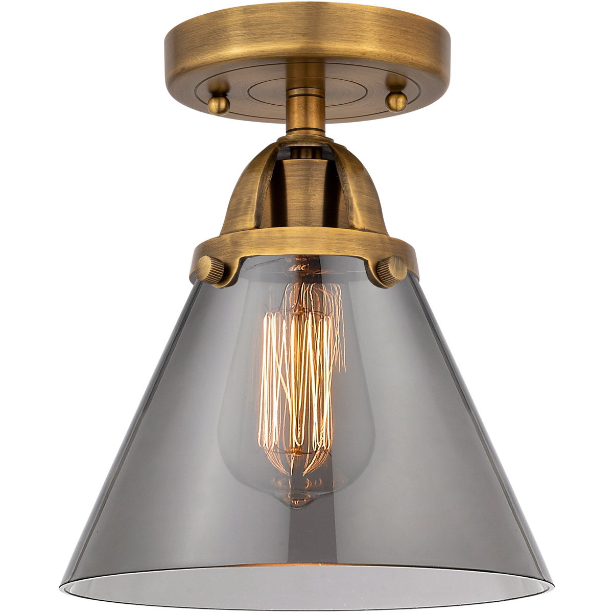 Smoked glass semi flush ceiling light cheap