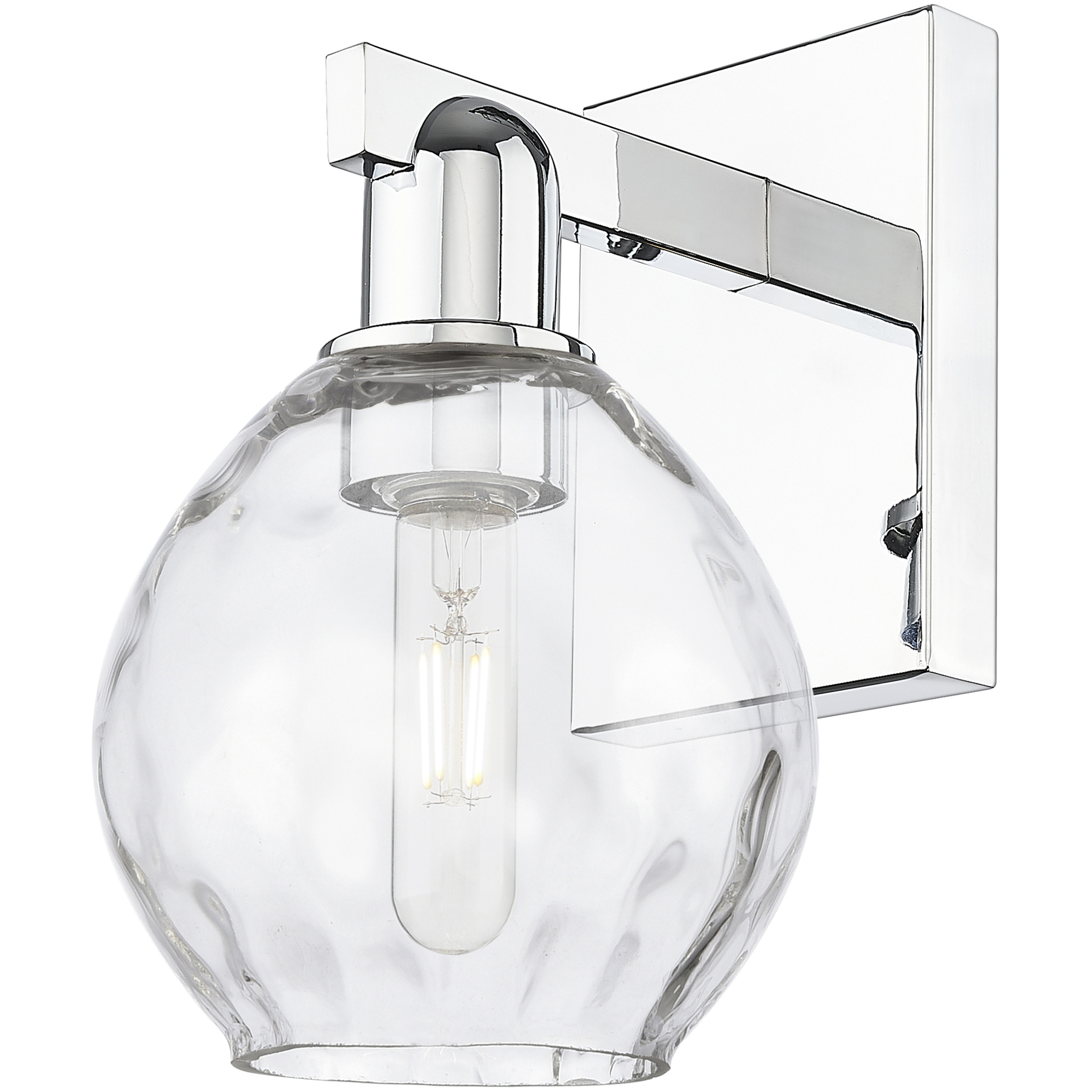 Arcadia Waverly Armed Sconce Wall Light in Polished Chrome