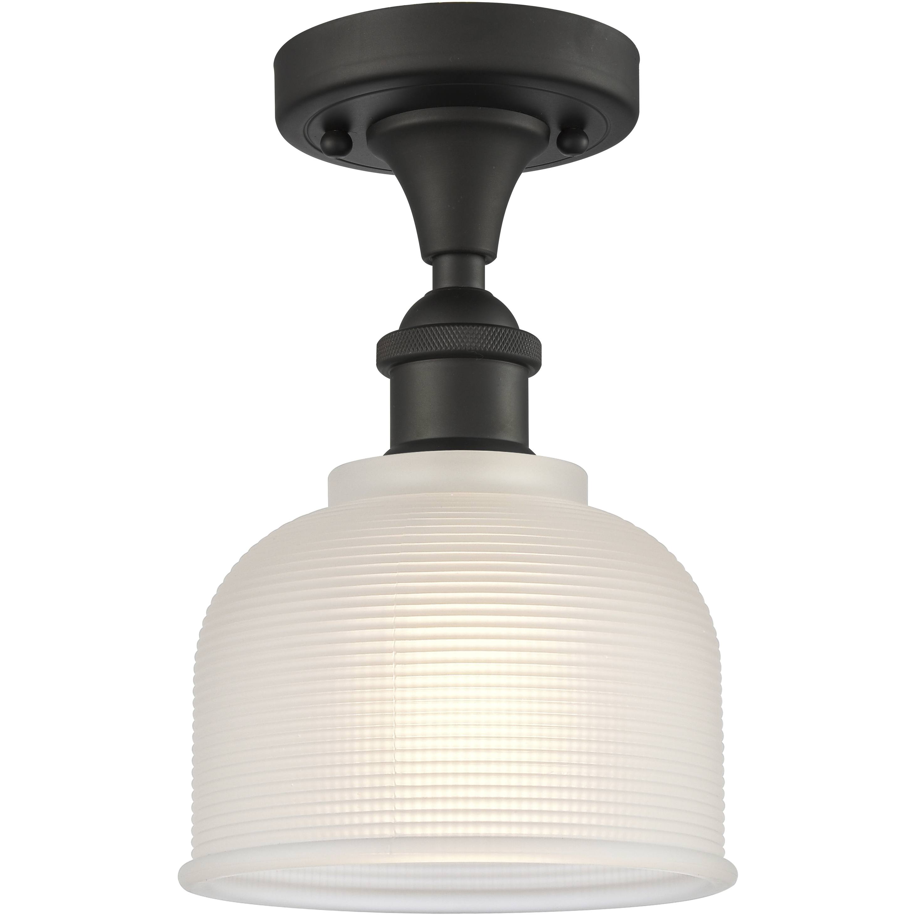 Dayton 1 Light 5.5 inch Oil Rubbed Bronze Semi-Flush Mount Ceiling Light