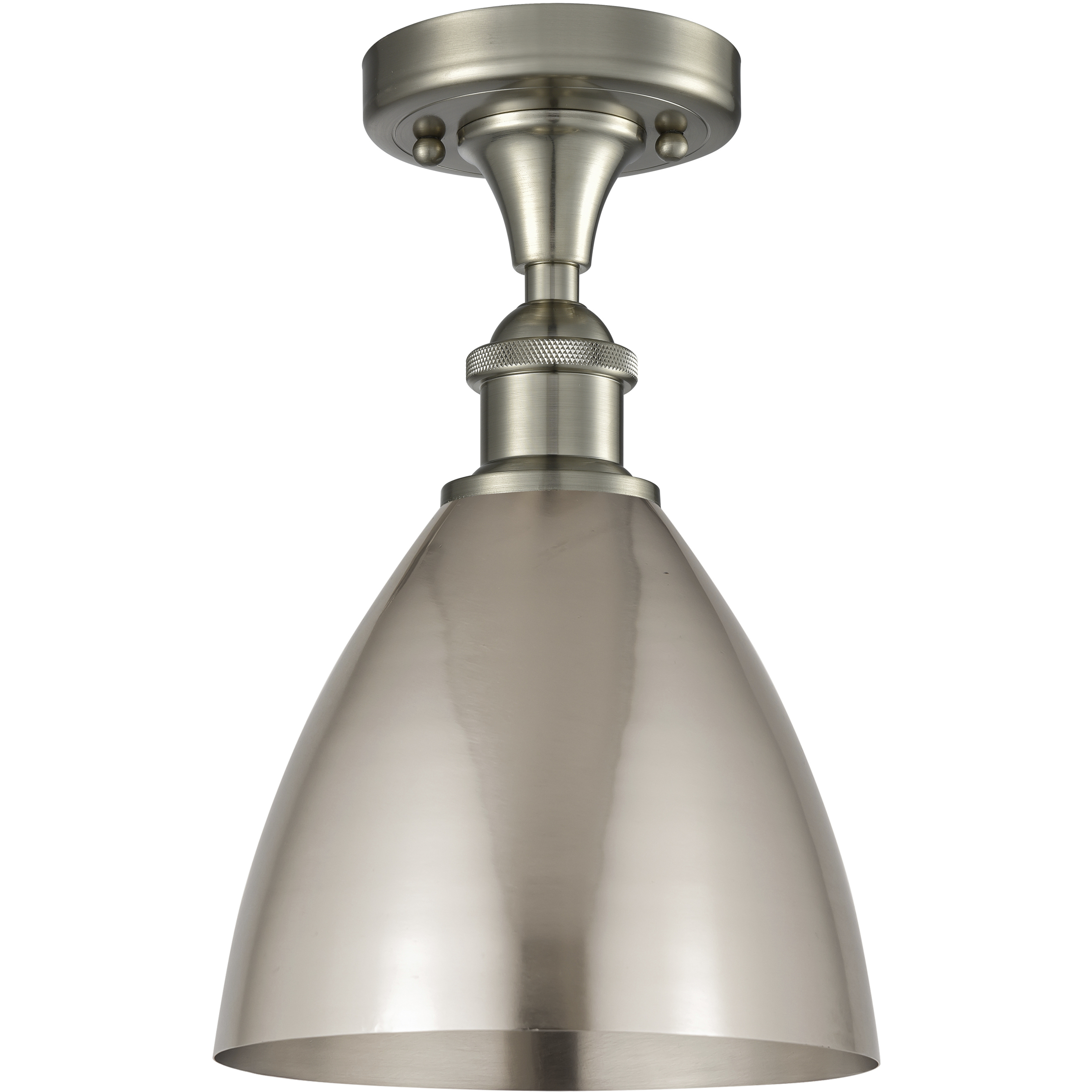 Ballston Dome LED 7.5 inch Brushed Satin Nickel Semi-Flush Mount Ceiling Light