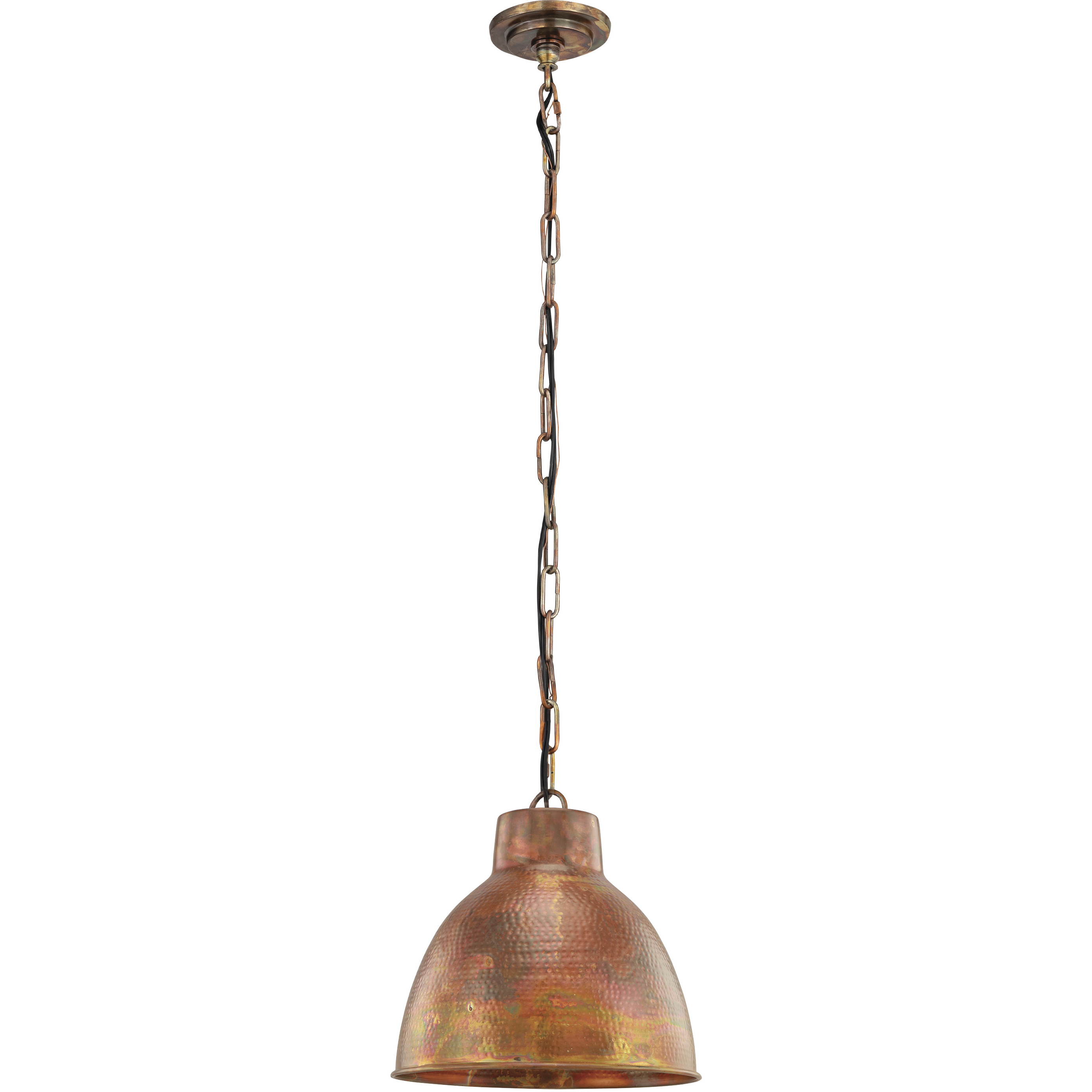 Charita 1 Light 11.5 inch Burnt Copper Mini Pendant Ceiling Light