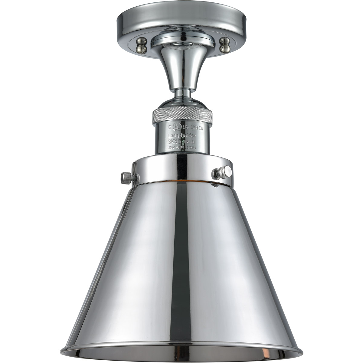 Franklin Restoration Appalachian LED 8 inch Polished Chrome Semi-Flush Mount Ceiling Light, Franklin Restoration