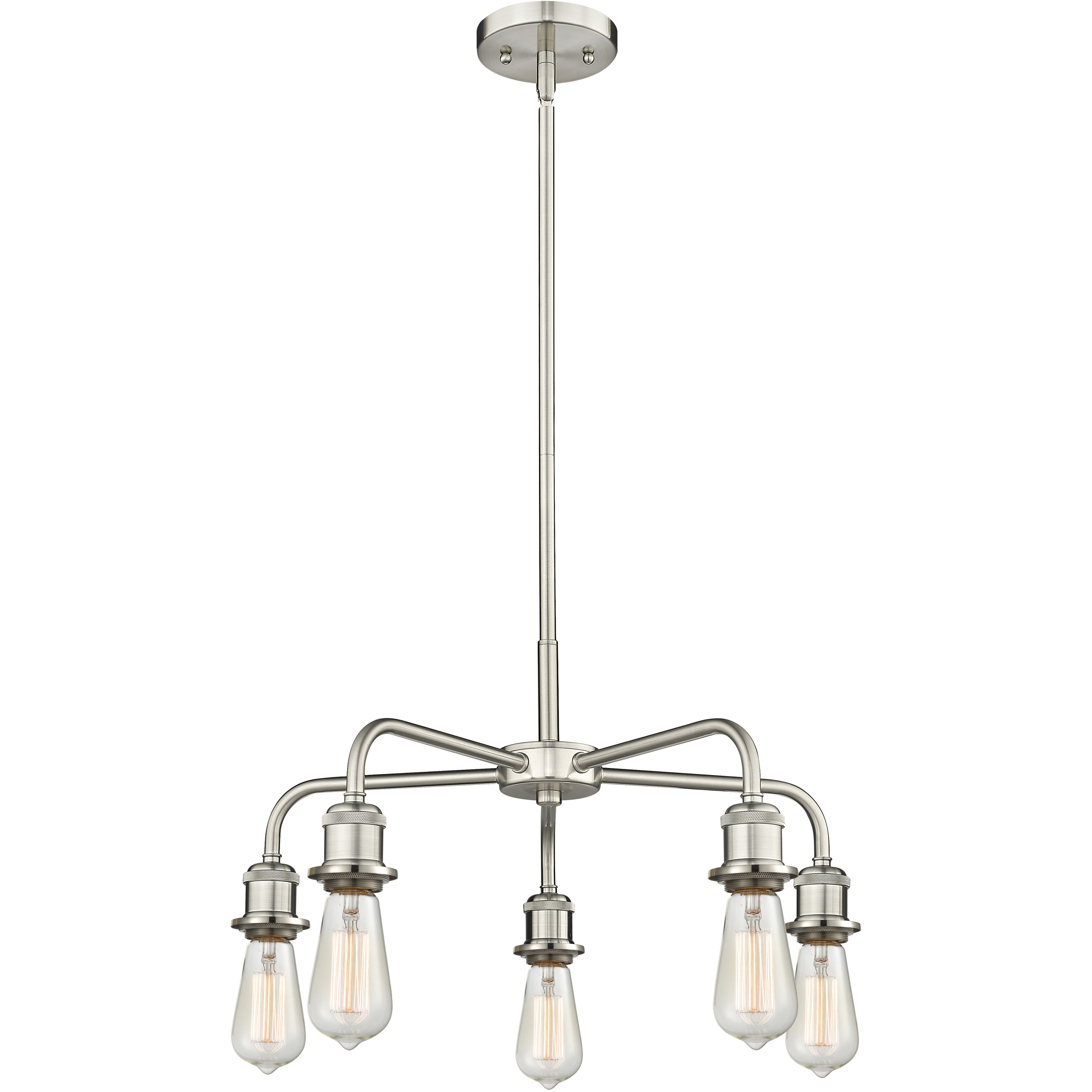 Ballston 5 Light 18 inch Satin Nickel Chandelier Ceiling Light