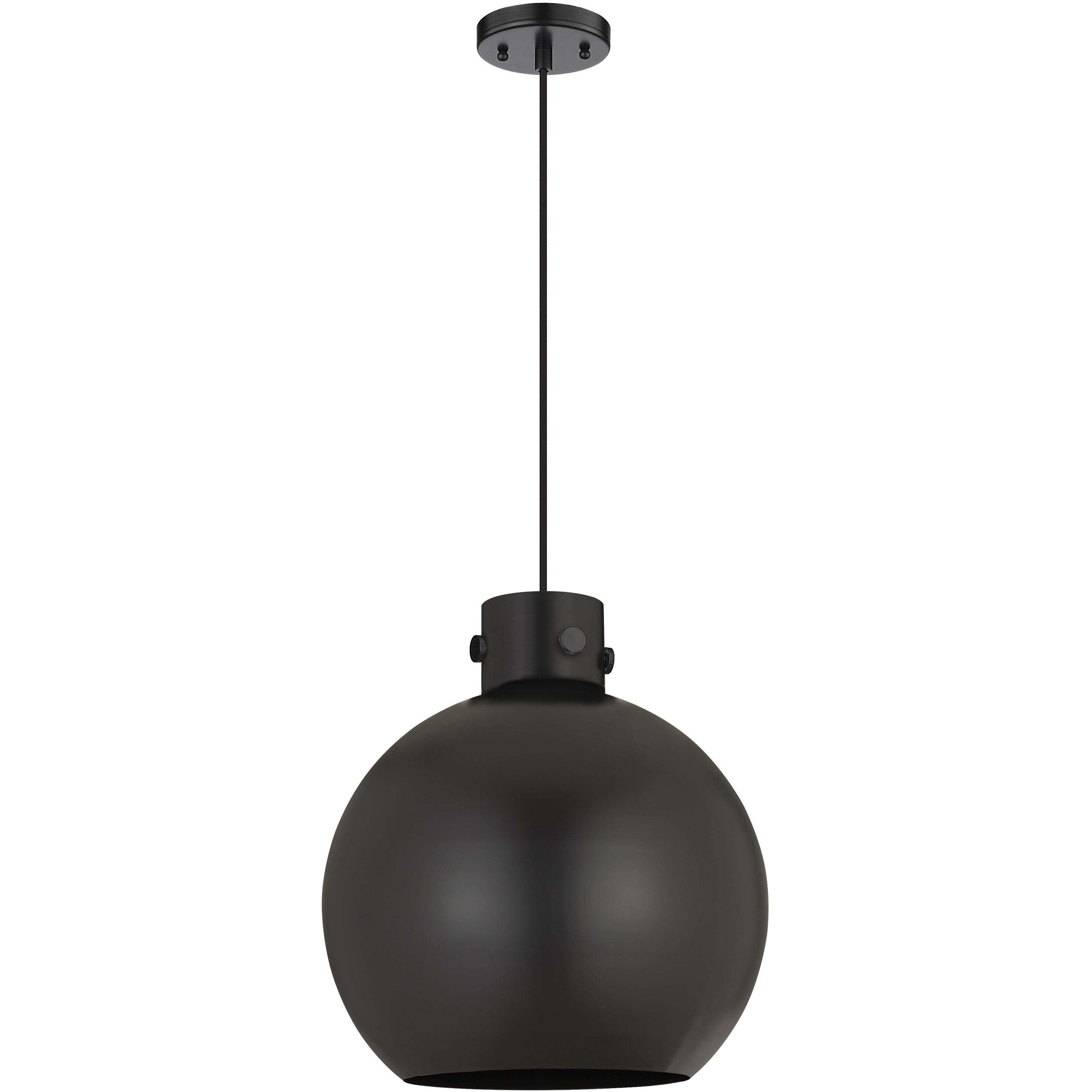 Newton Sphere 1 Light 14 inch Matte Black Cord Hung Pendant Ceiling Light