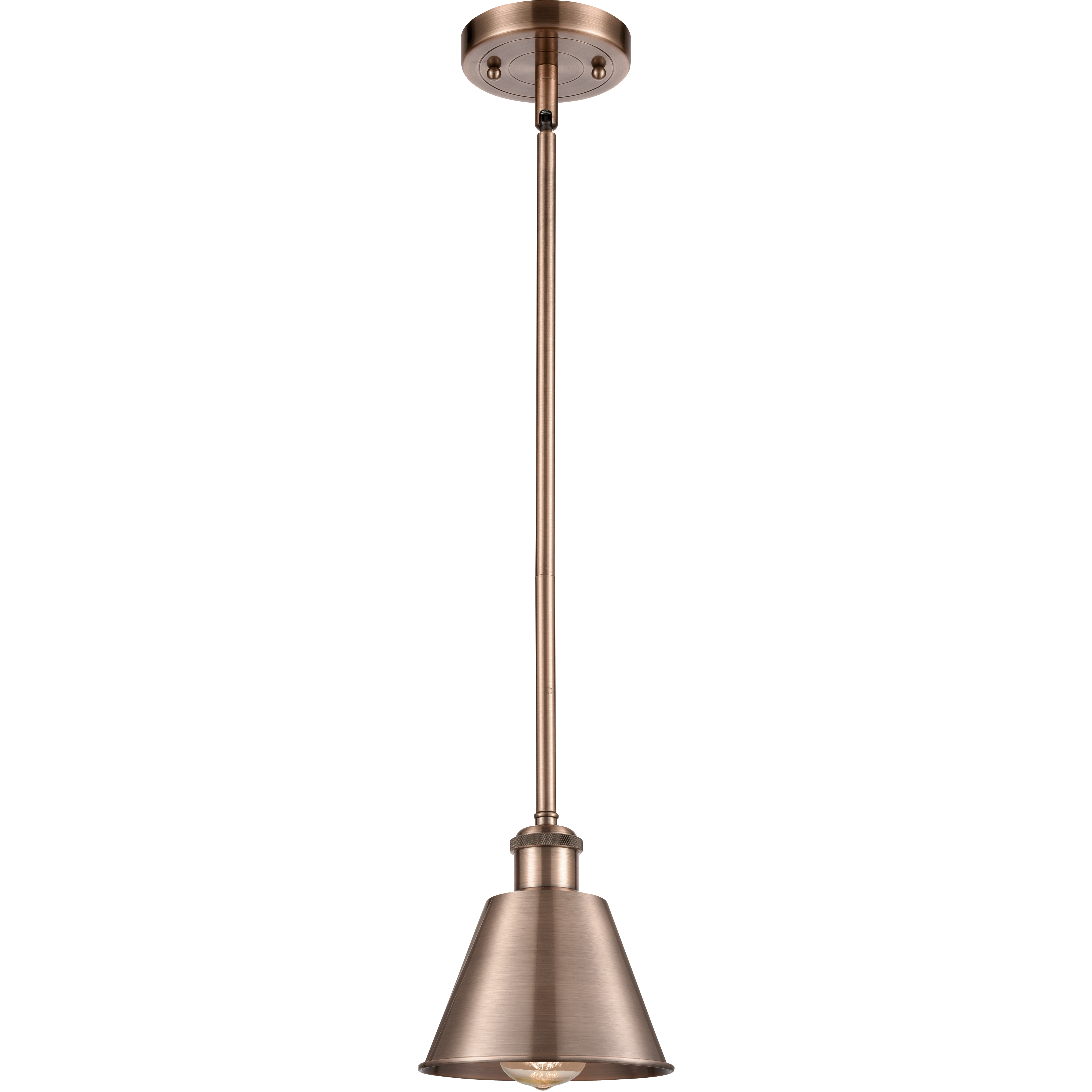 Ballston Smithfield LED 7 inch Antique Copper Pendant Ceiling Light, Ballston