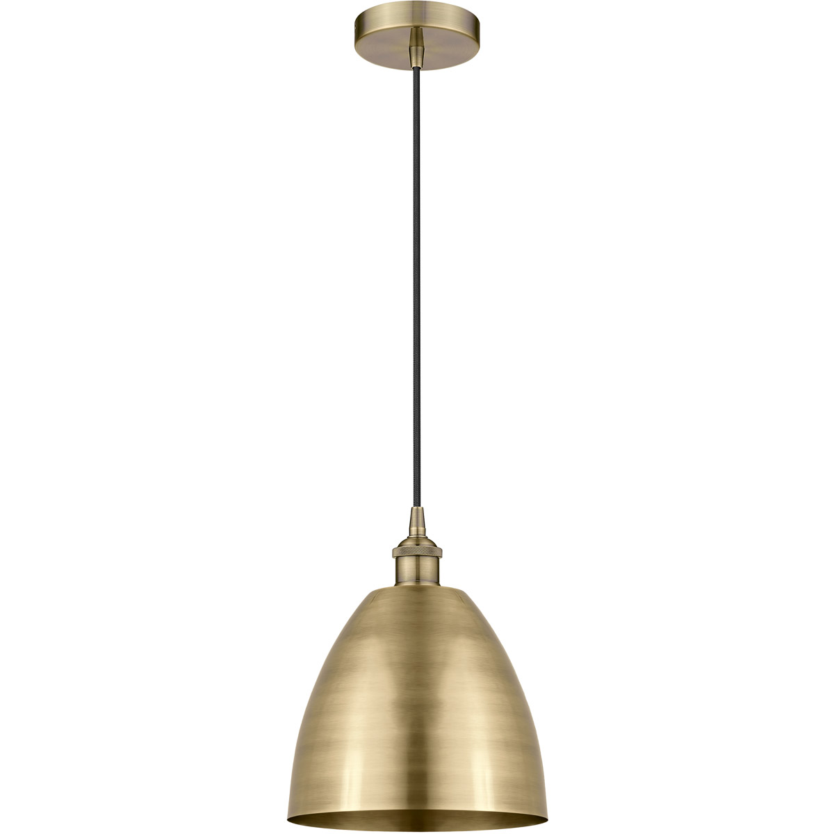 Edison Dome 1 Light 9 inch Antique Brass Mini Pendant Ceiling Light