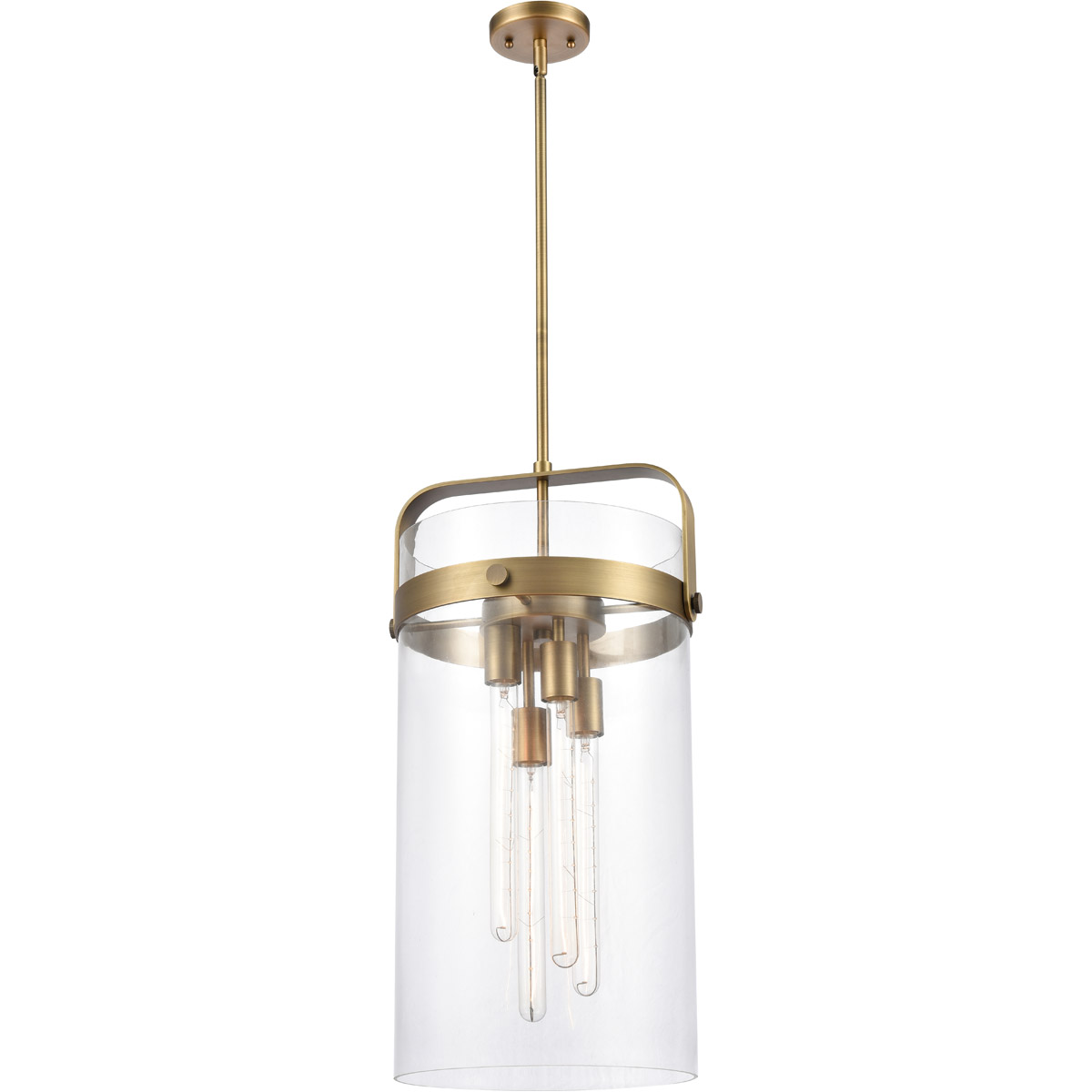 Restoration Pilaster LED 13.38 inch Brushed Brass Mini Pendant Ceiling Light, Restoration