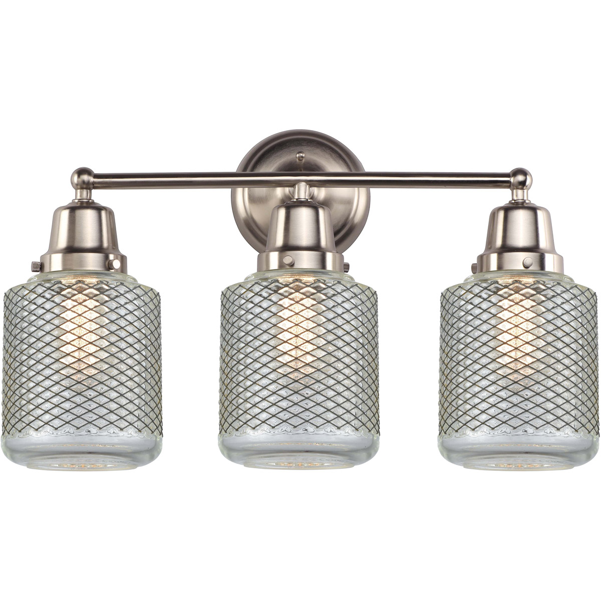 Aditi Stanton 3 Light 22 inch Brushed Satin Nickel Bath Vanity Light Wall Light, Aditi