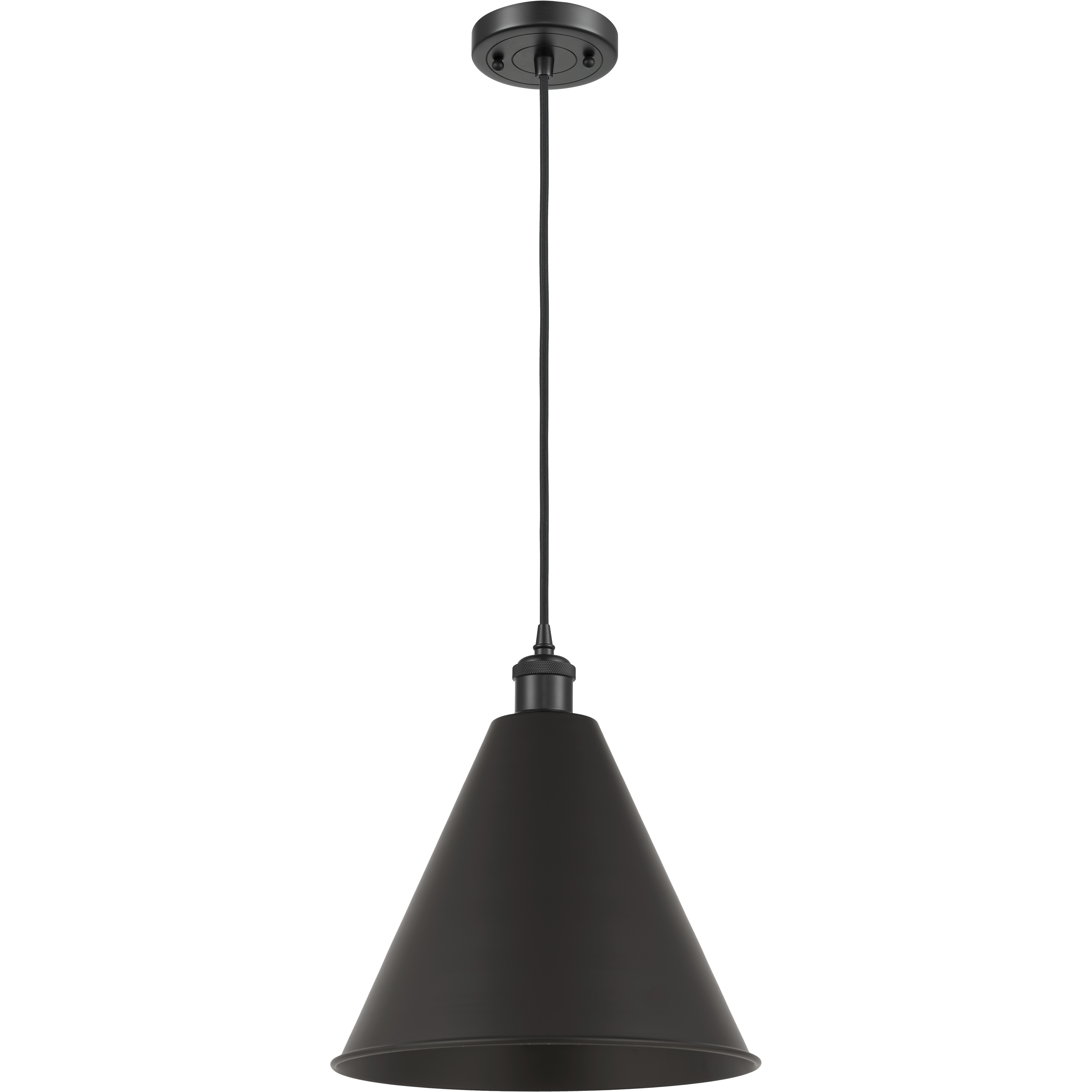 Ballston Cone LED 16 inch Matte Black Mini Pendant Ceiling Light