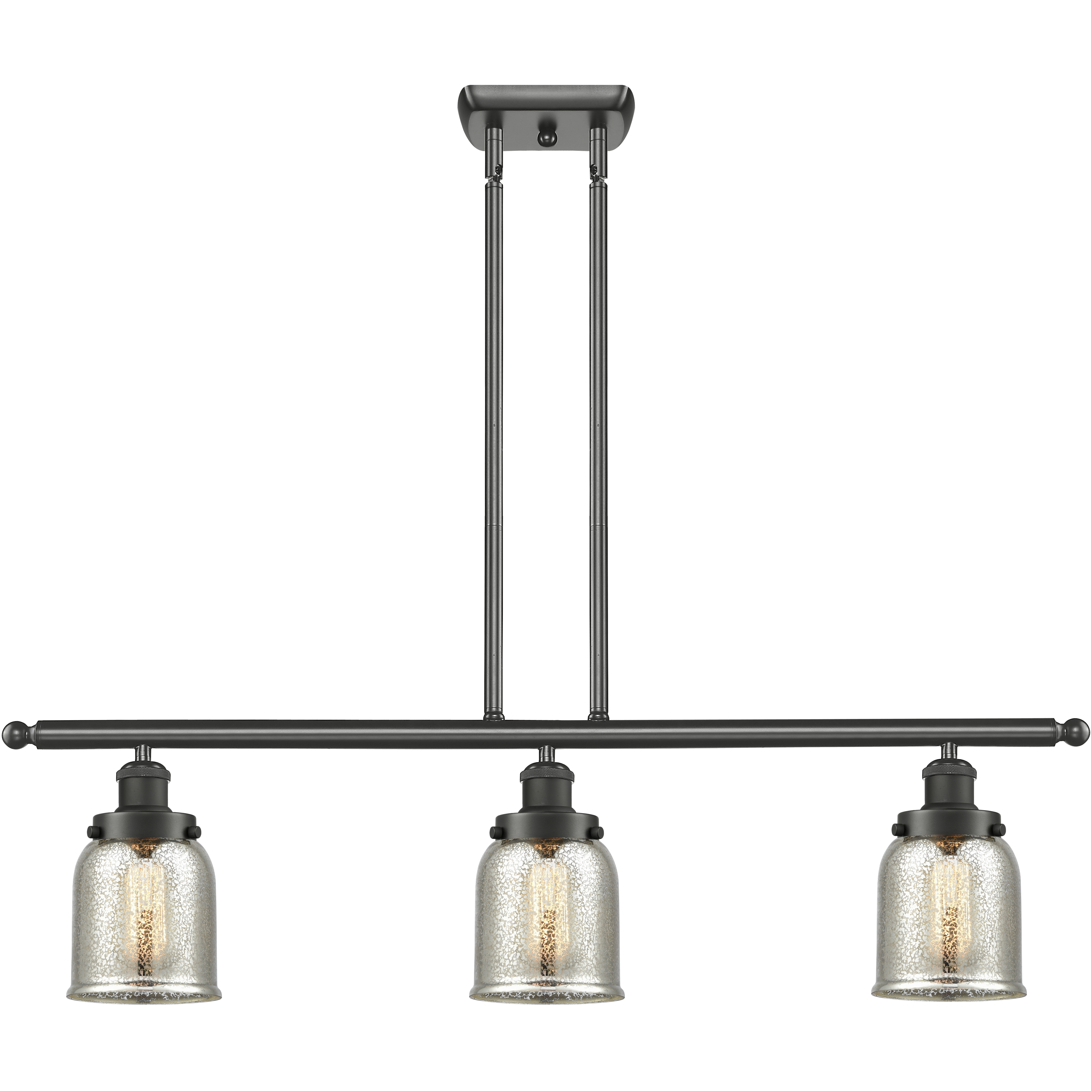 Small Bell 3 Light 36 inch Oil Rubbed Bronze Island Light Ceiling Light, Ballston