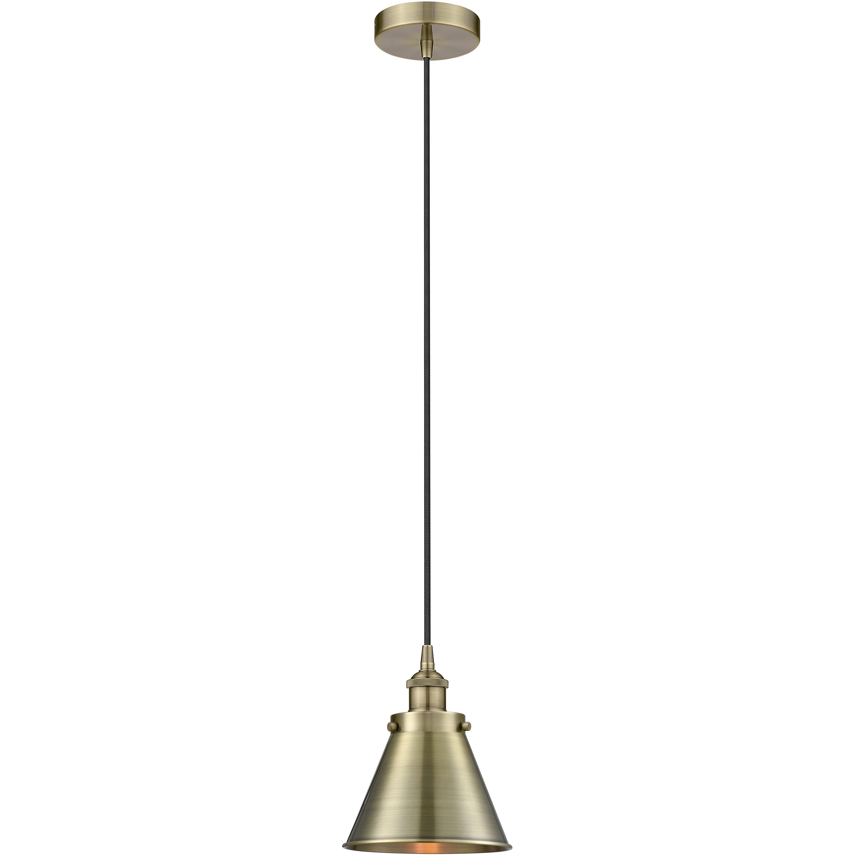 Appalachian 1 Light 8 inch Antique Brass Mini Pendant Ceiling Light