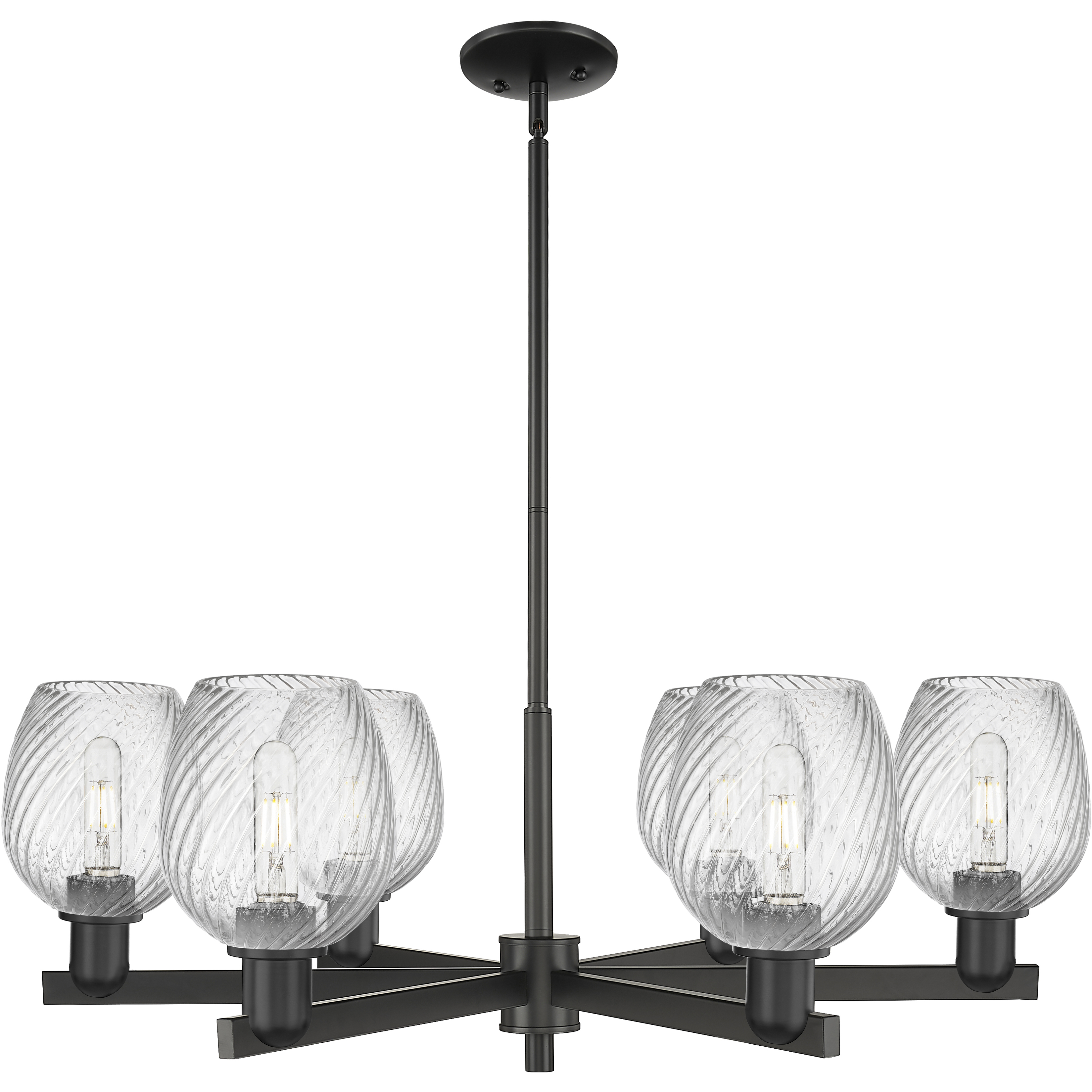 Arcadia Salina 6 Light 35.5 inch Matte Black Chandelier Ceiling Light