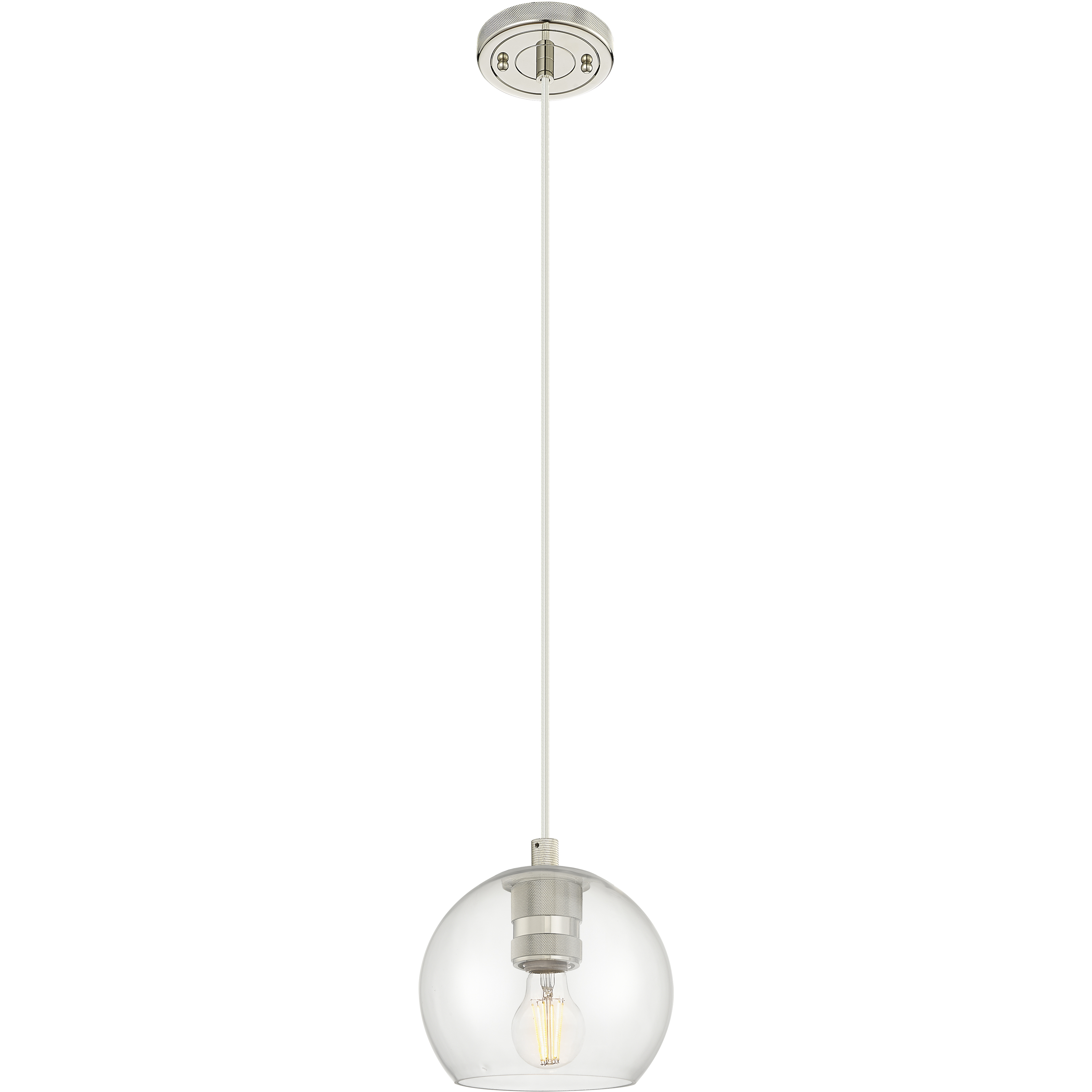Crown Point 1 Light 5.88 inch Polished Nickel Pendant Ceiling Light in Clear Glass