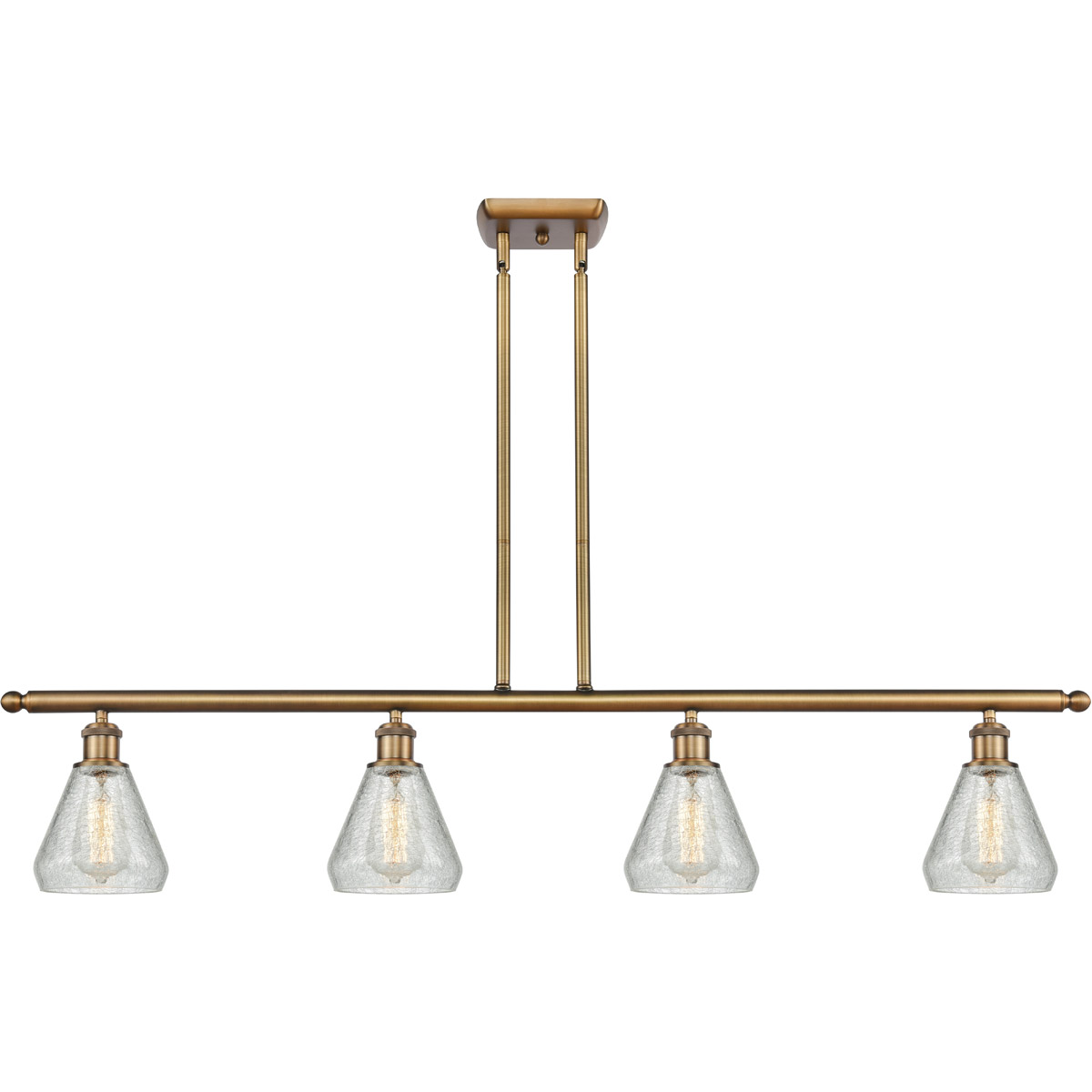 Ballston Conesus 4 Light 48 inch Brushed Brass Island Light Ceiling Light, Ballston