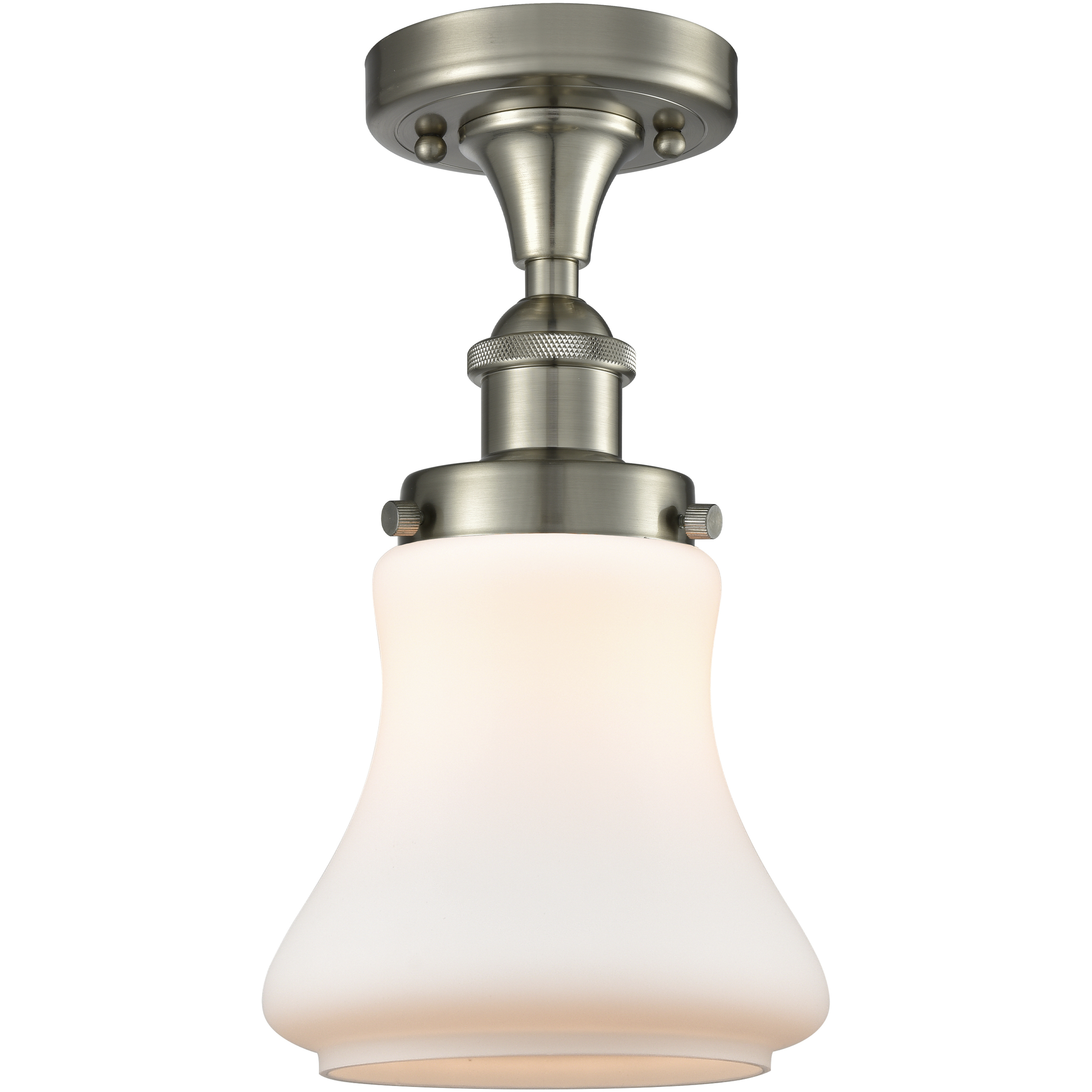 Bellmont 1 Light 6.5 inch Brushed Satin Nickel Semi-Flush Mount Ceiling Light