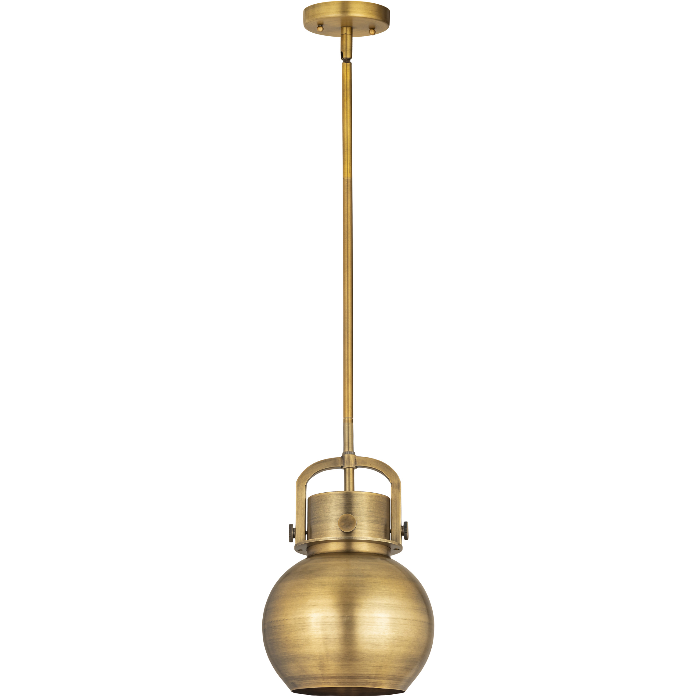 Newton Sphere 1 Light 8 inch Brushed Brass Pendant Ceiling Light