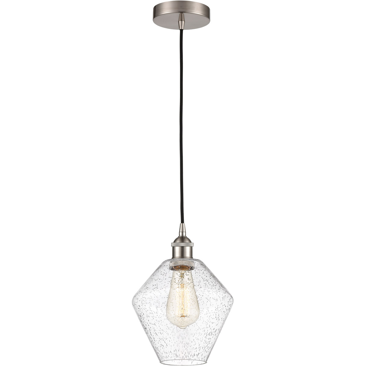 Edison Cindyrella 1 Light 8 inch Brushed Satin Nickel Mini Pendant Ceiling Light