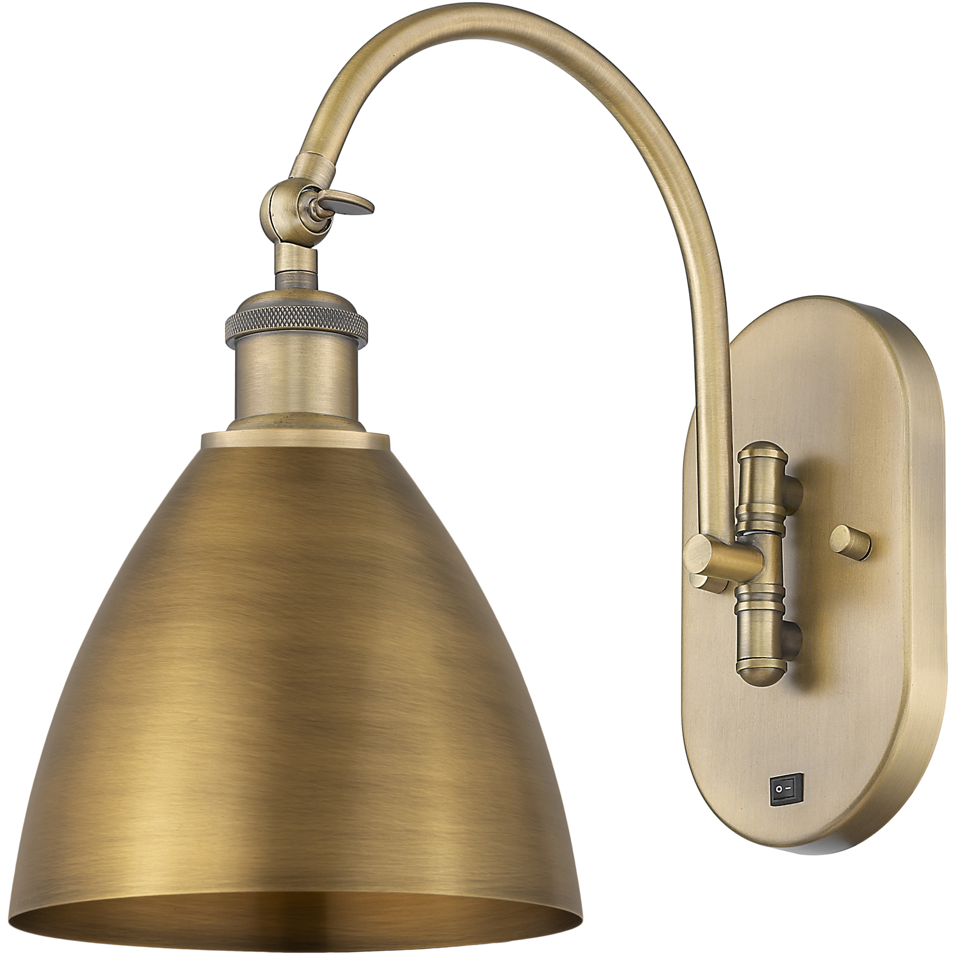 Ballston Dome 1 Light 8 inch Brushed Brass Sconce Wall Light