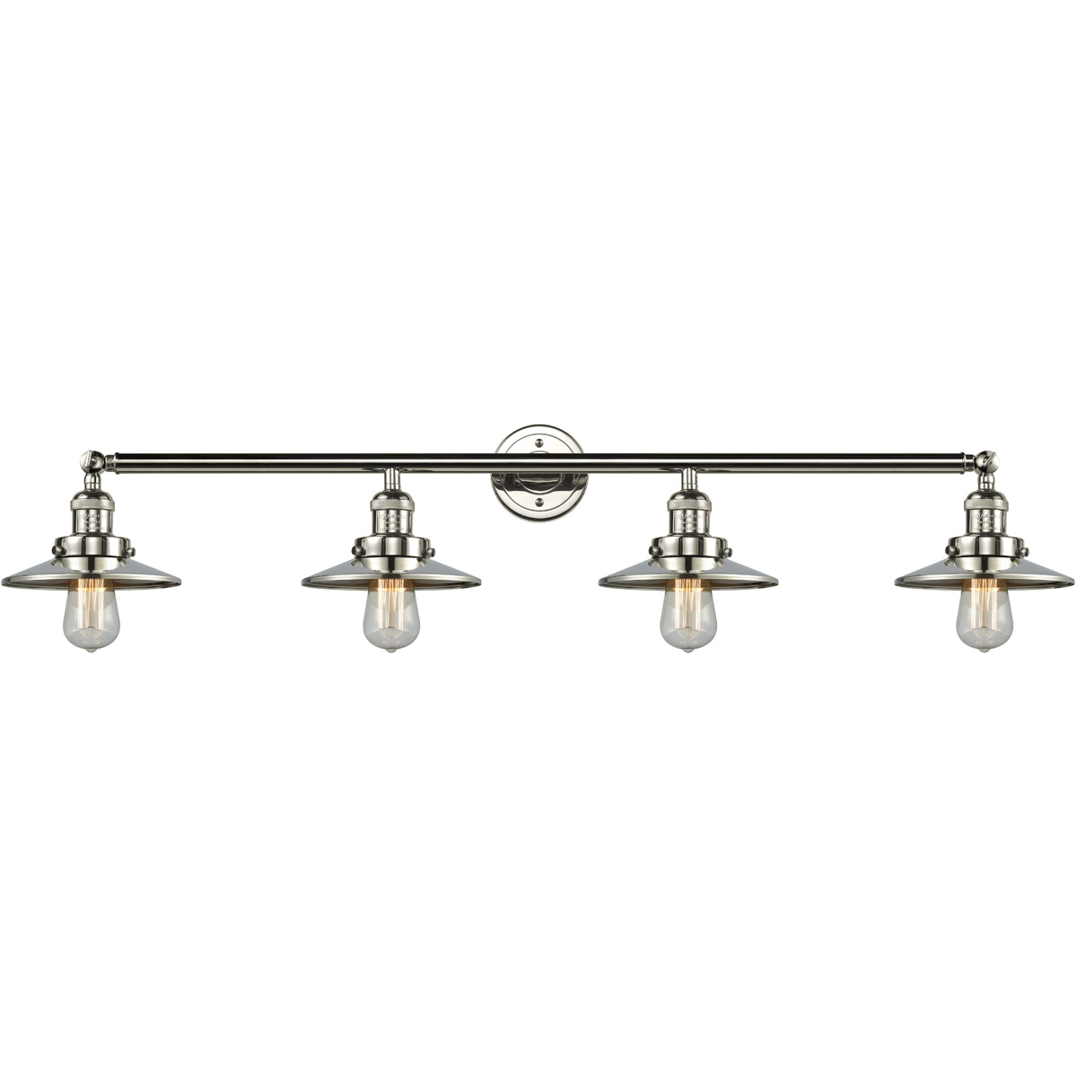 Franklin Restoration Railroad LED 44 inch Polished Nickel Bath Vanity Light Wall Light, Franklin Restoration