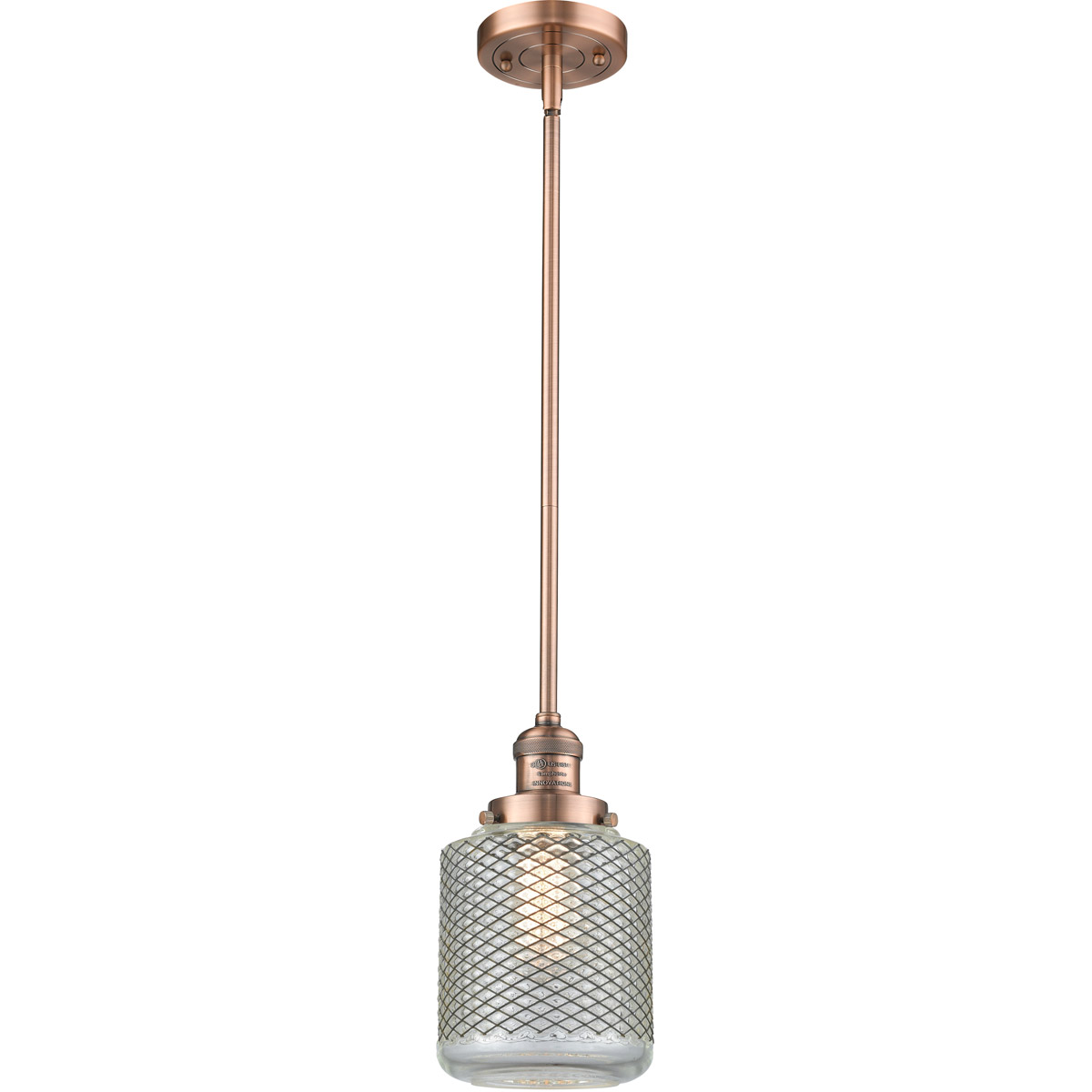 Franklin Restoration Stanton 1 Light 6 inch Antique Copper Mini Pendant Ceiling Light, Franklin Restoration