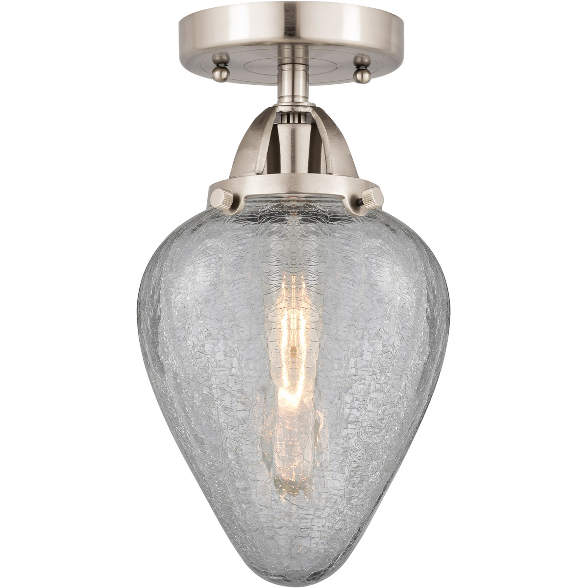 Nouveau 2 Geneseo LED 7 inch Brushed Satin Nickel Semi-Flush Mount Ceiling Light